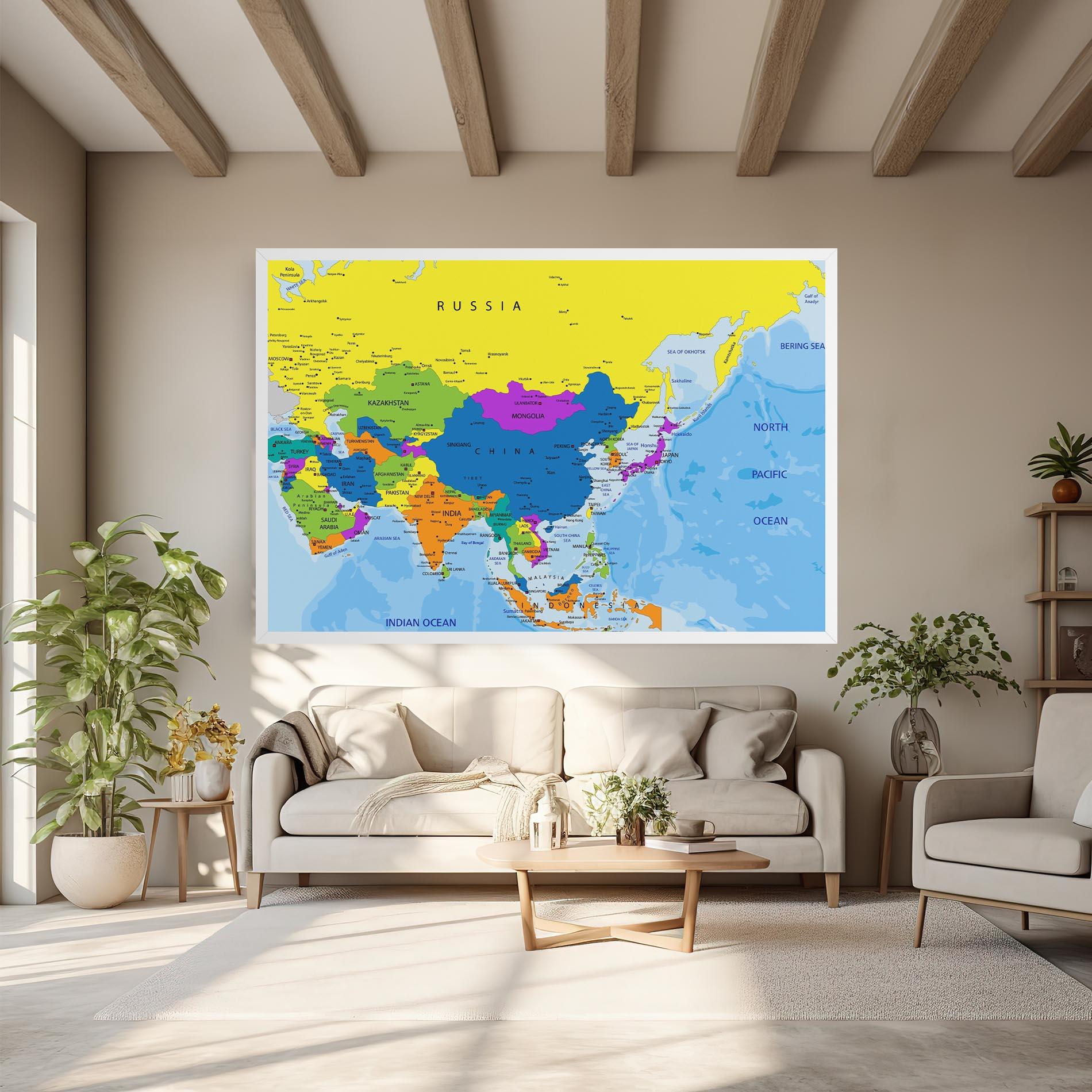 Tablou Canvas Asia Color Map mockup 6