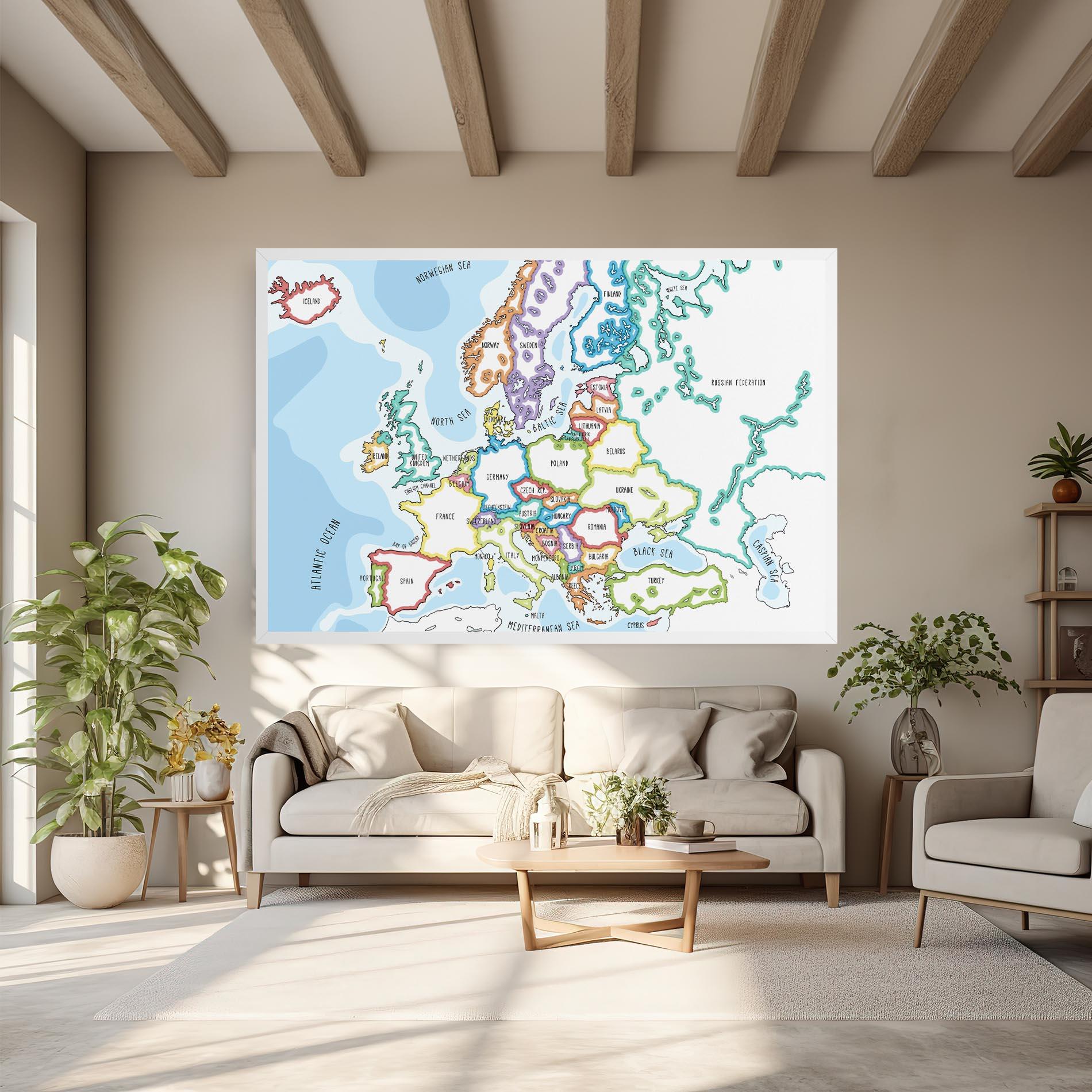 Tablou Canvas Europe Map mockup 6