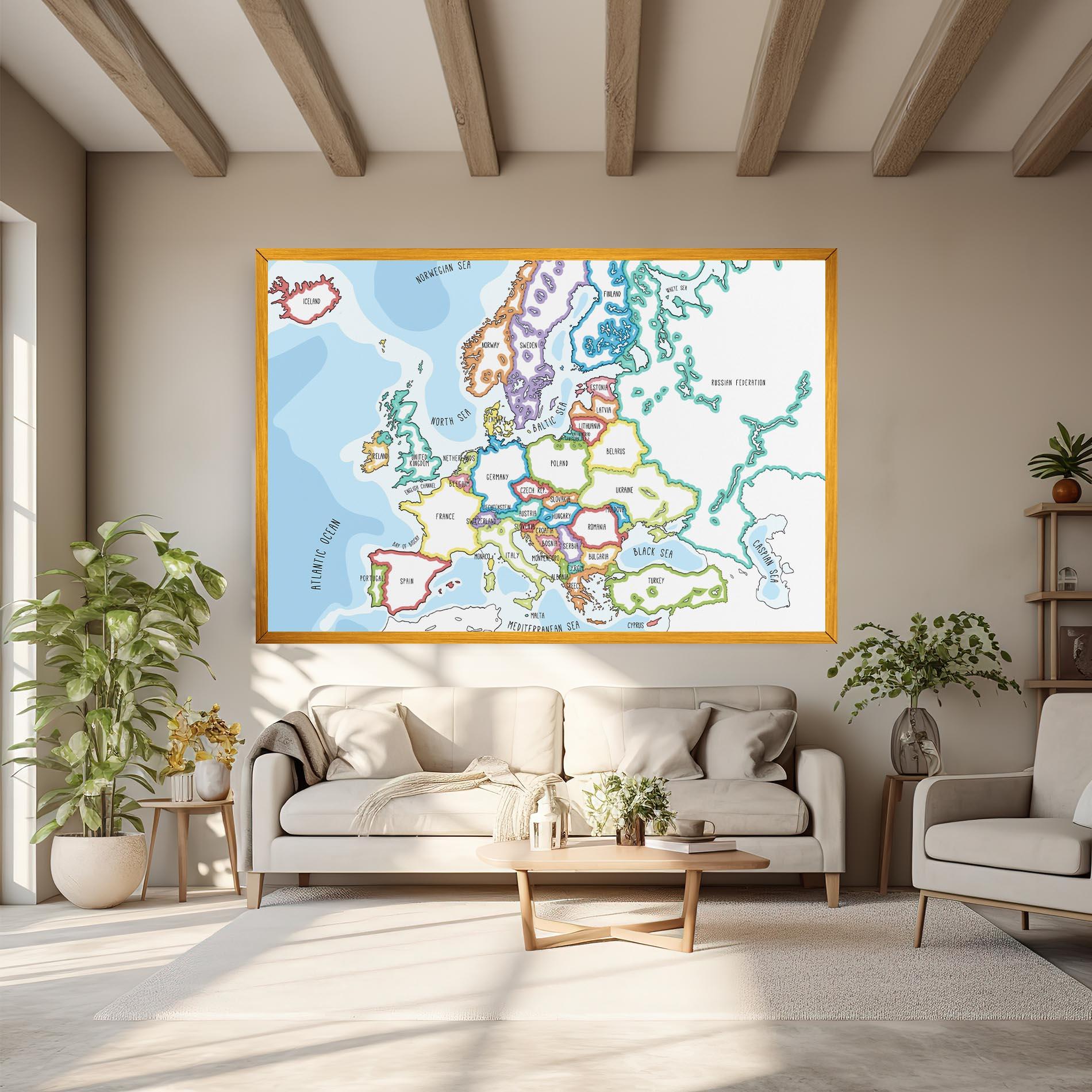 Tablou Canvas Europe Map mockup 6