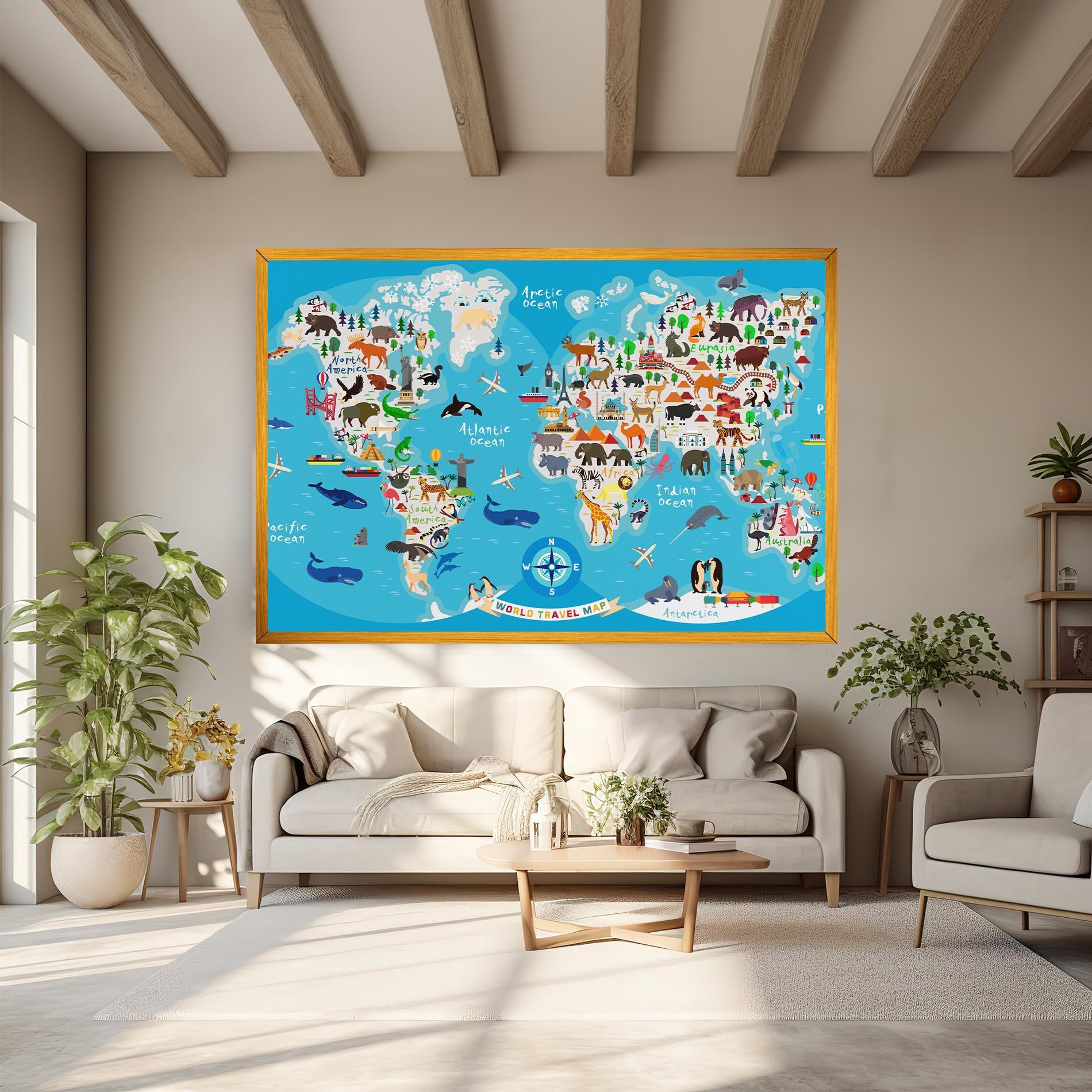 Tablou Canvas Travel Map mockup 6