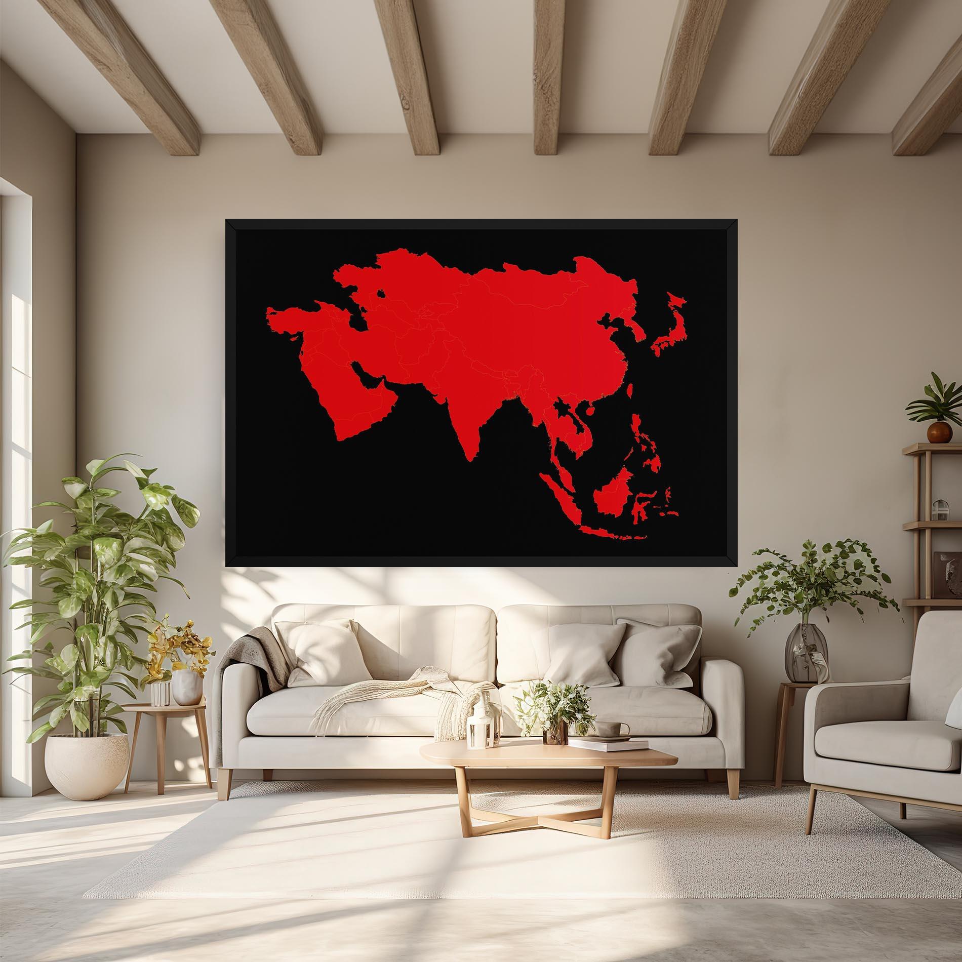 Tablou Canvas Asia Map mockup 6