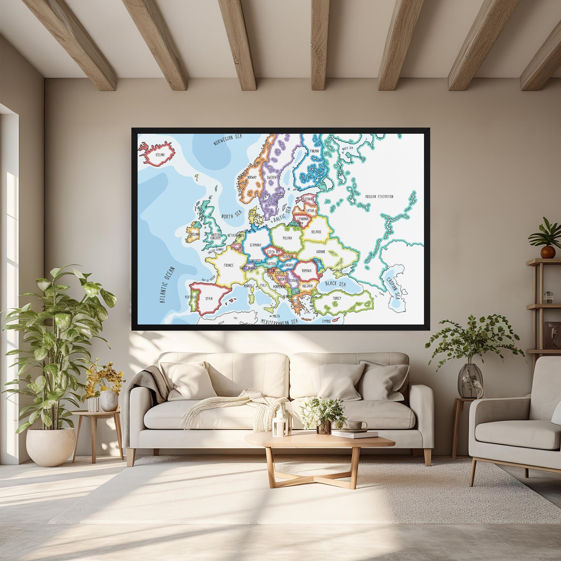 Tablou Canvas Europe Map mockup 6