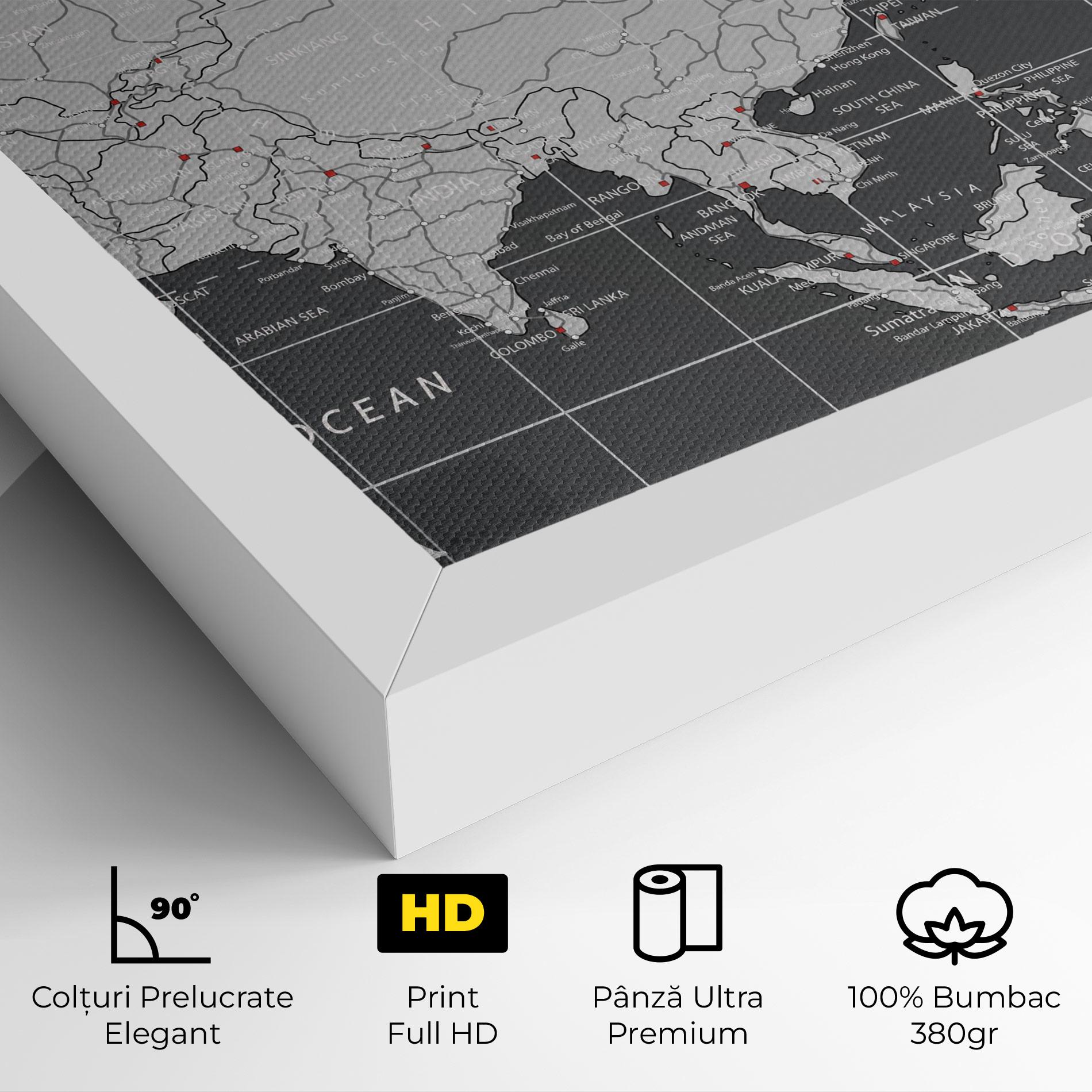 Tablou Canvas Asia Minimal Map mockup 4