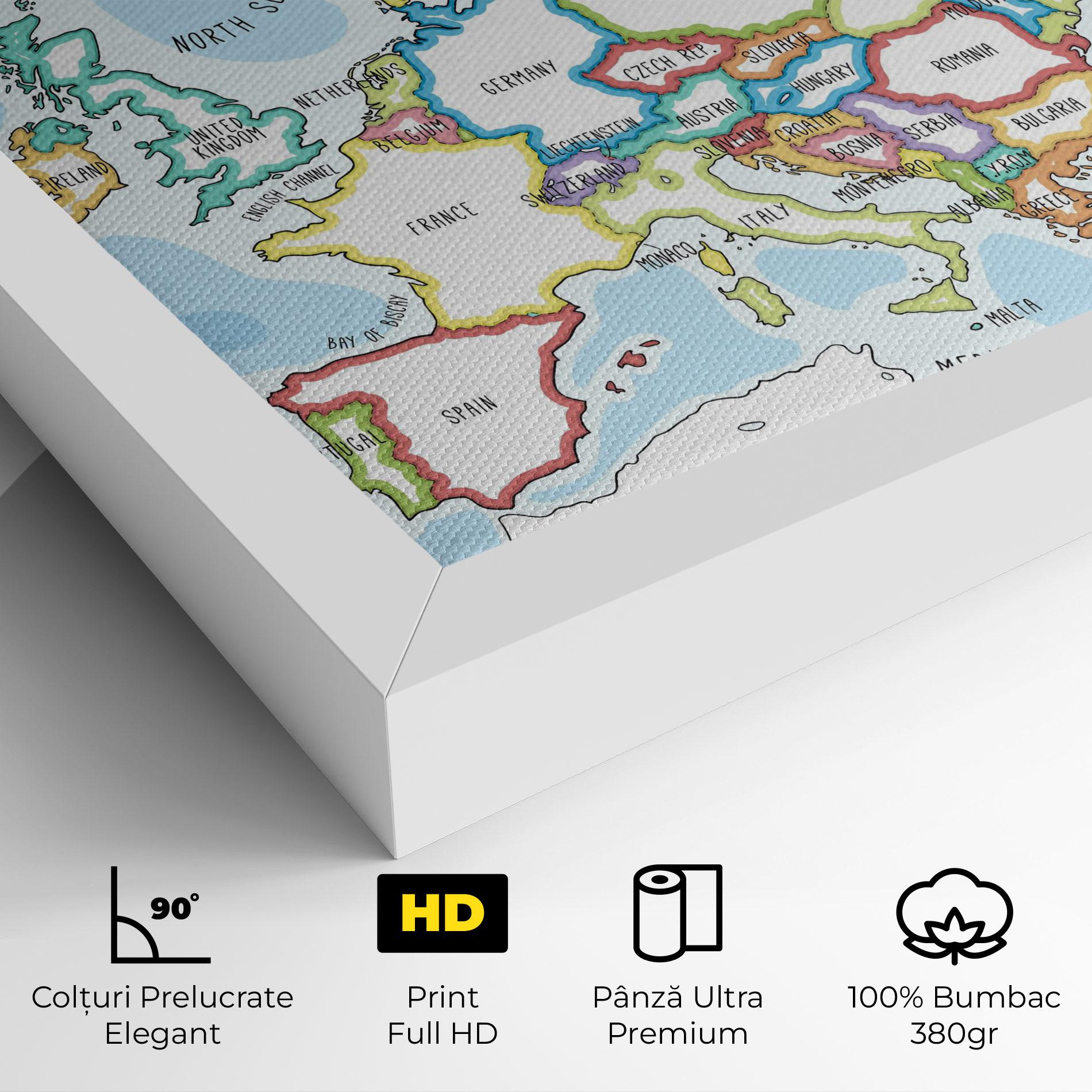 Tablou Canvas Europe Map mockup 4