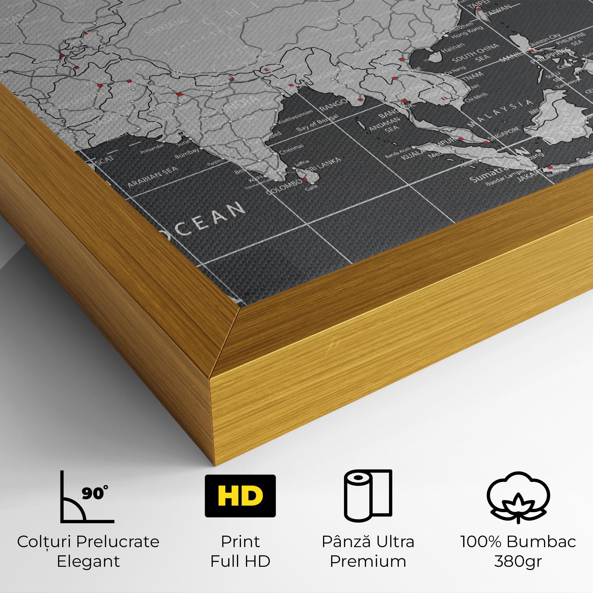 Tablou Canvas Asia Minimal Map mockup 4