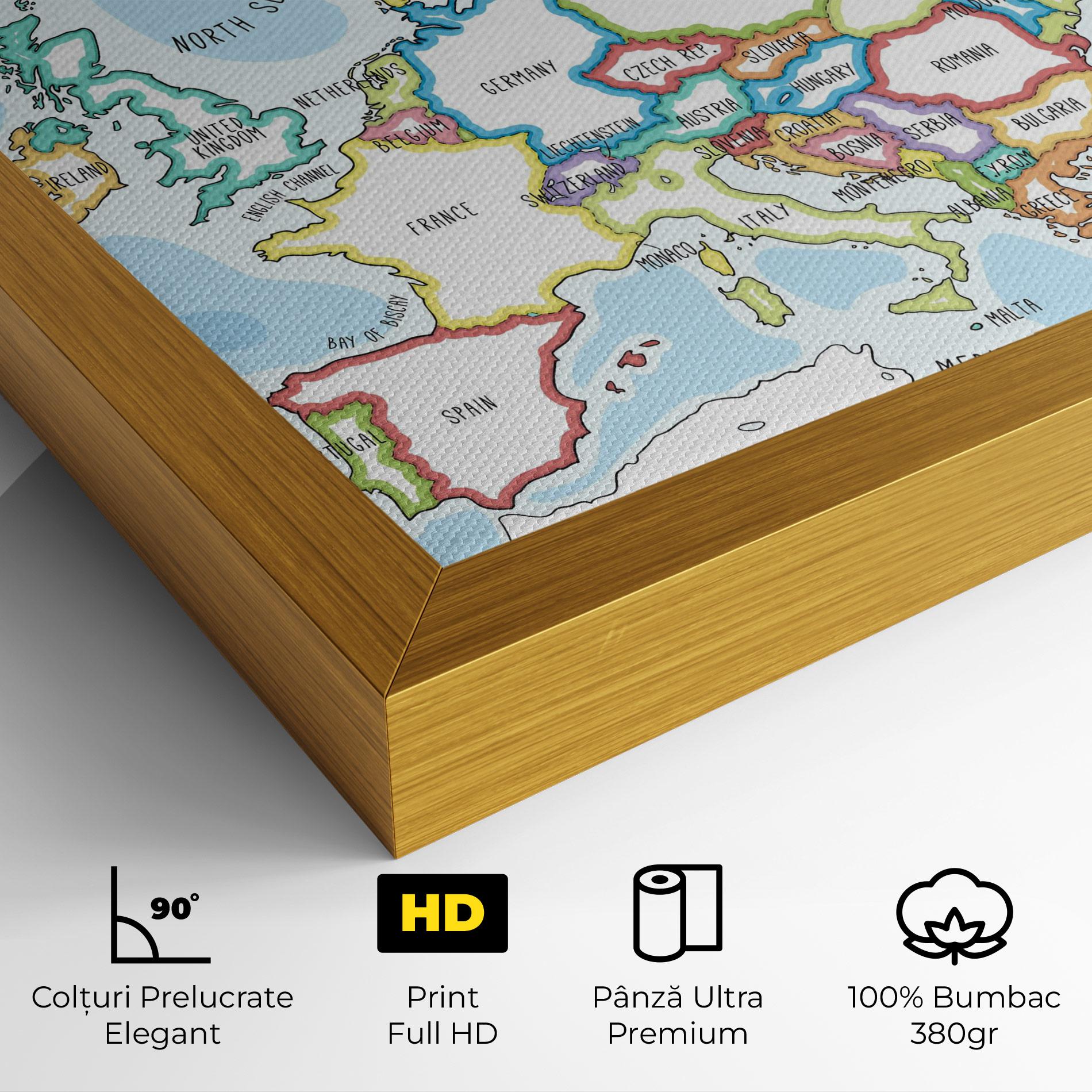 Tablou Canvas Europe Map mockup 4