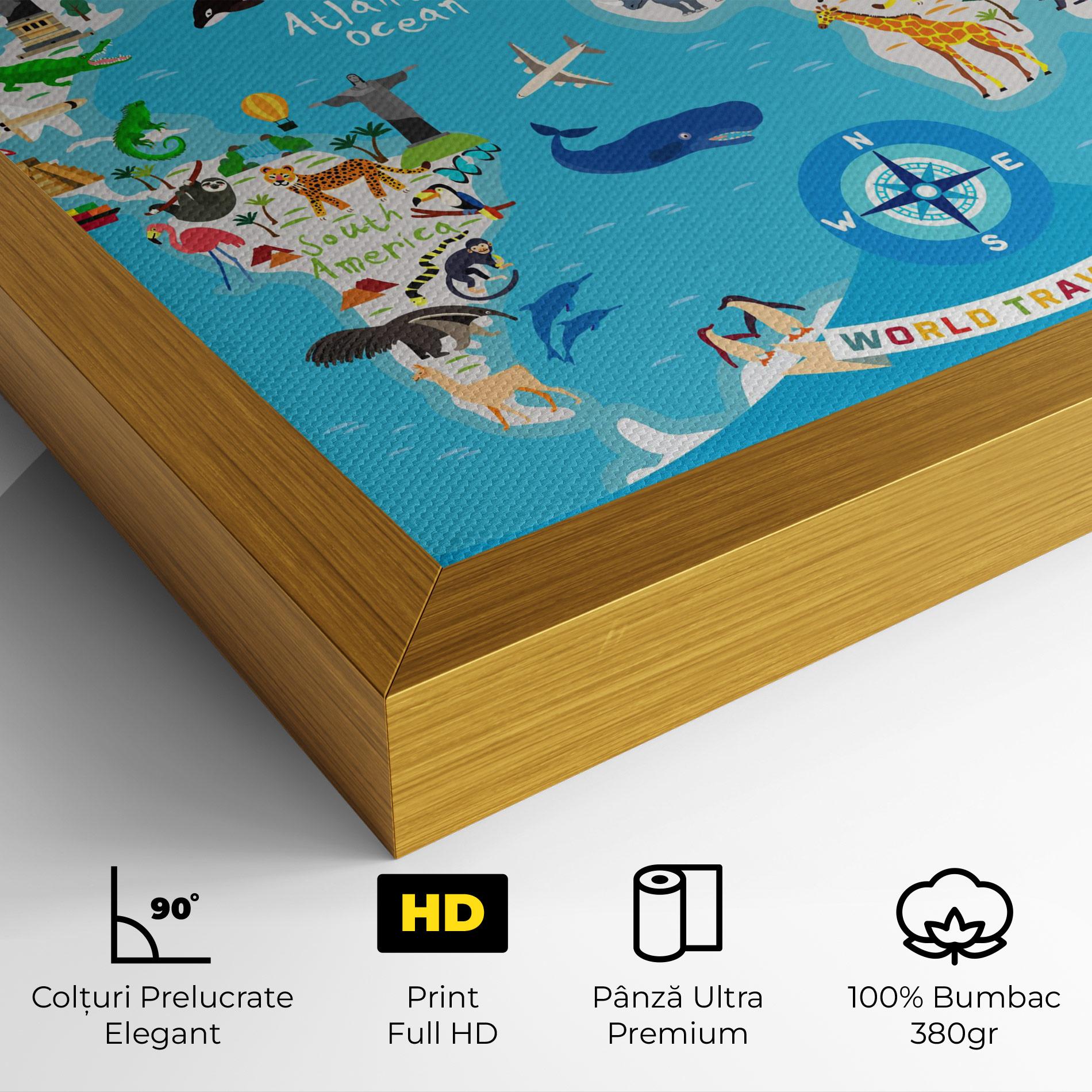 Tablou Canvas Travel Map mockup 4