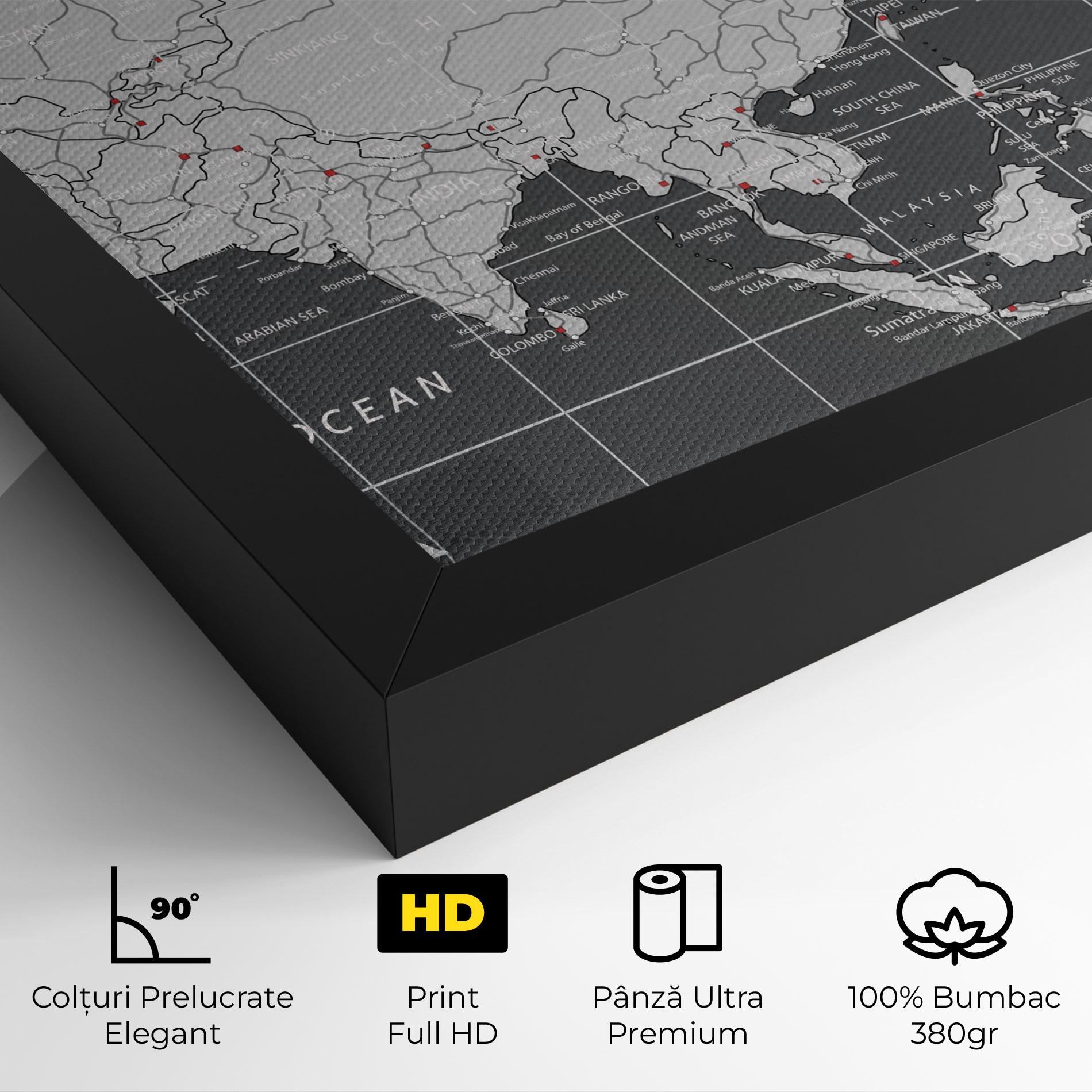 Tablou Canvas Asia Minimal Map mockup 4