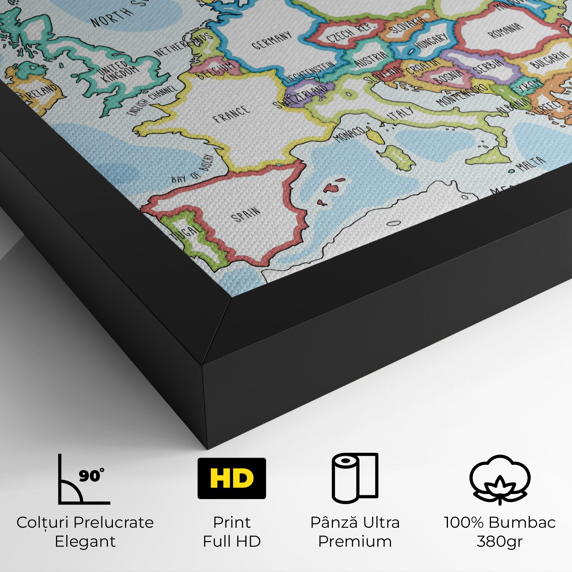 Tablou Canvas Europe Map mockup 4