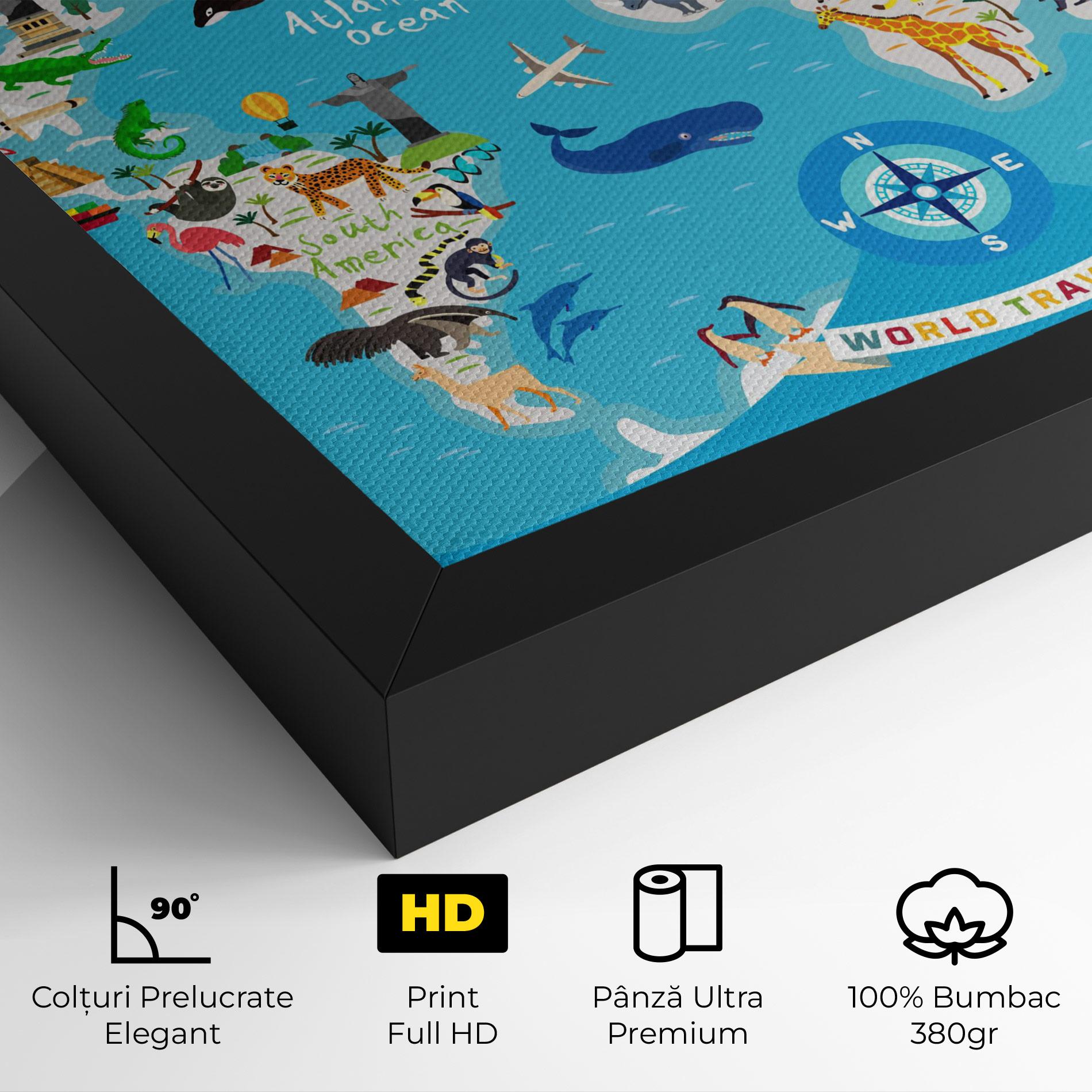 Tablou Canvas Travel Map mockup 4