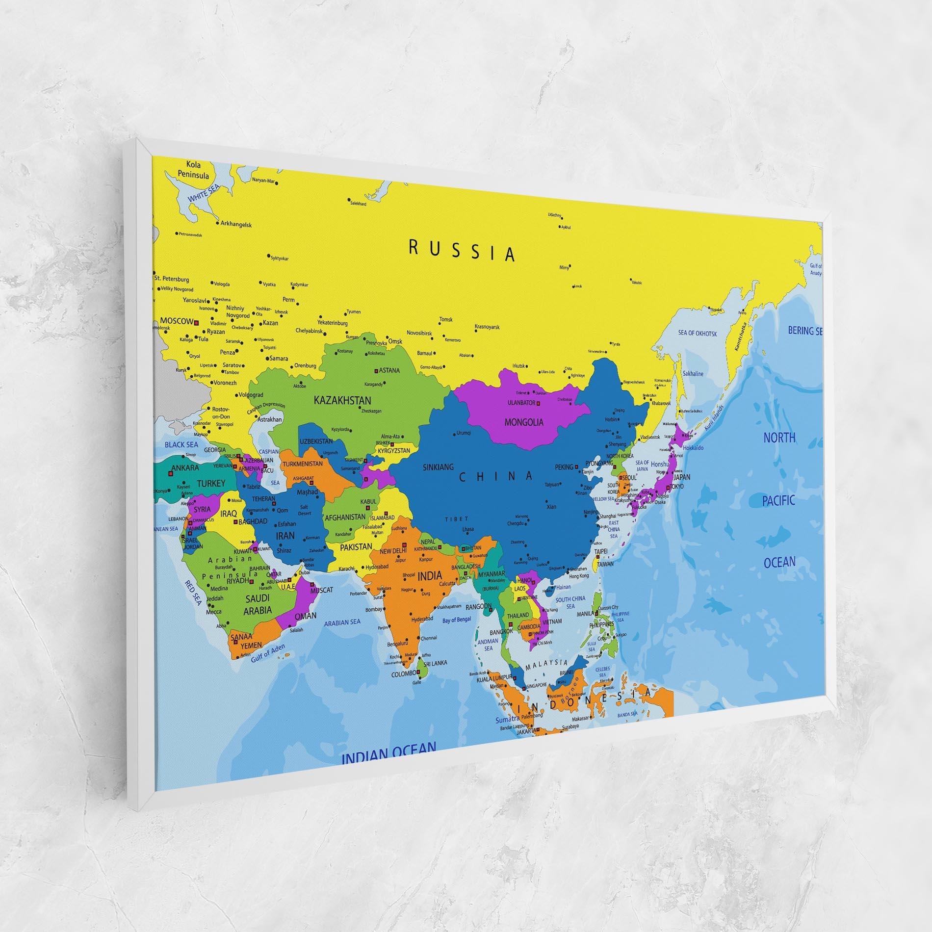 Tablou Canvas Asia Color Map mockup 1
