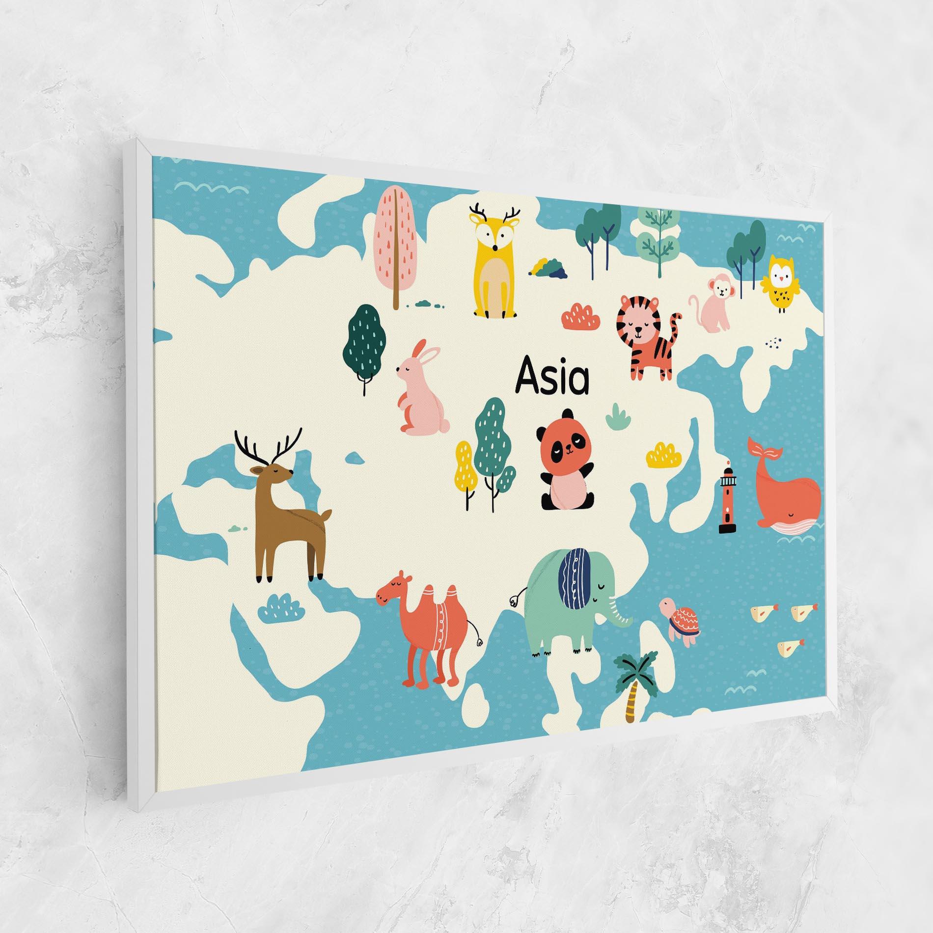 Tablou Canvas Asia Cute Map mockup 1