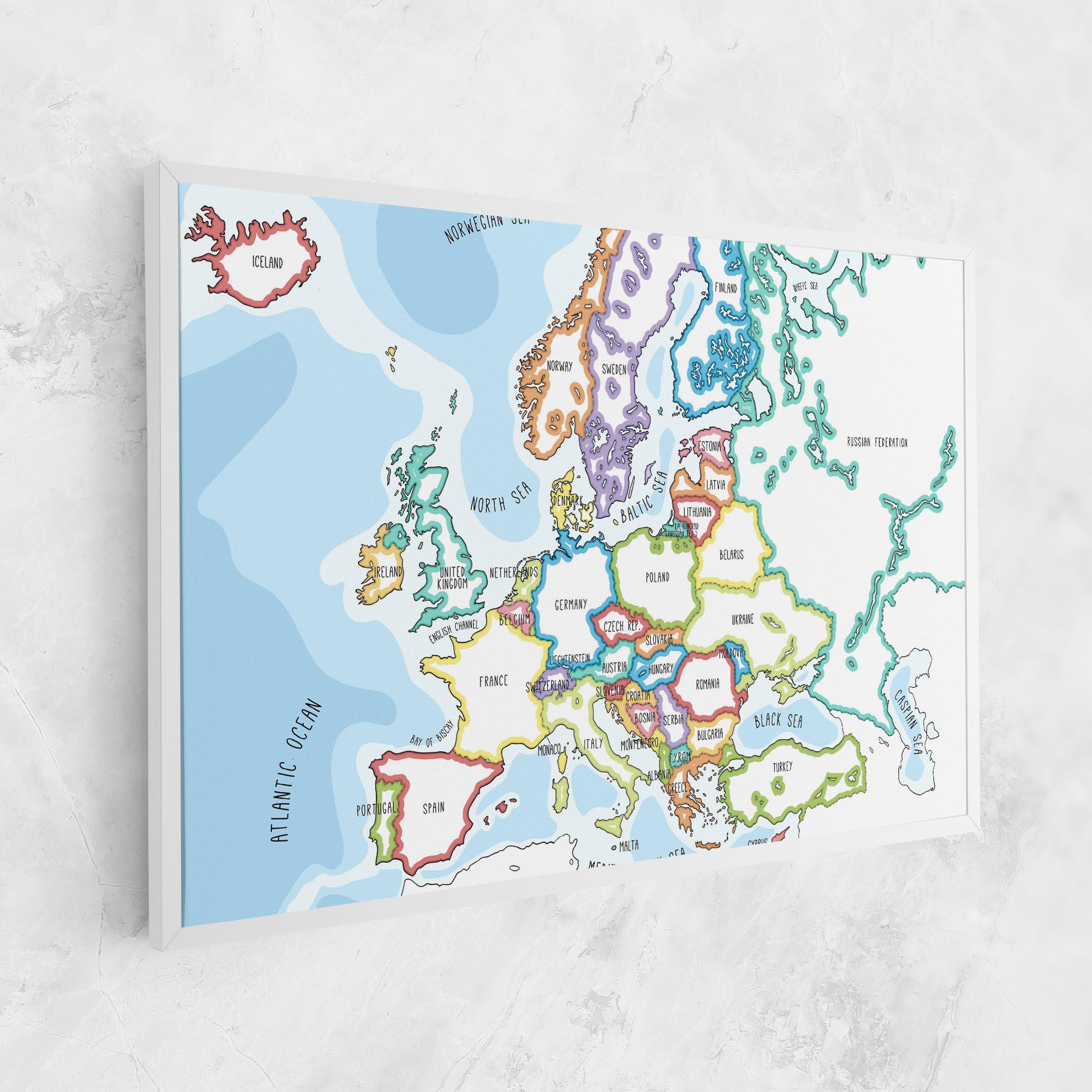 Tablou Canvas Europe Map mockup 1