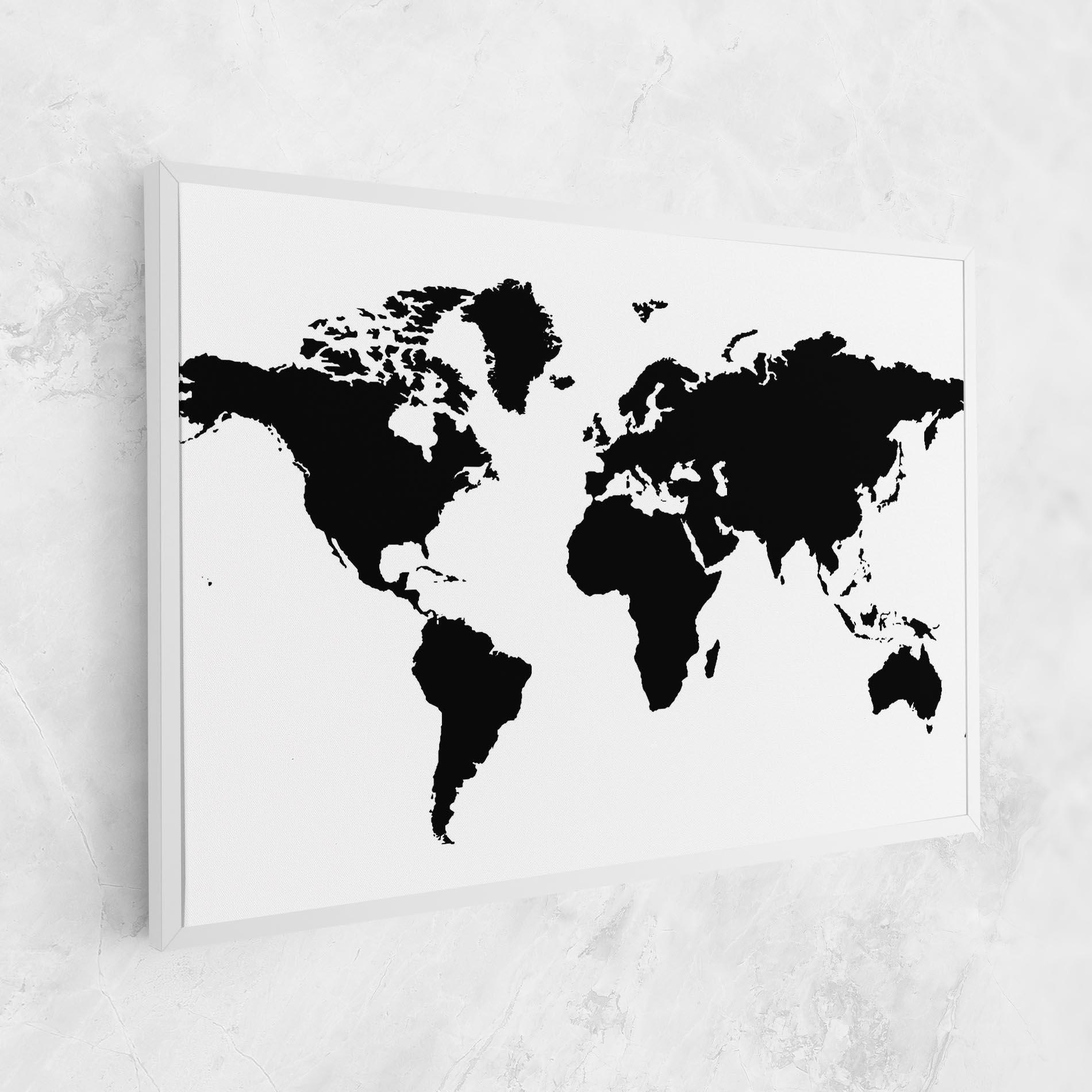 Tablou Canvas Global Black Map mockup 1