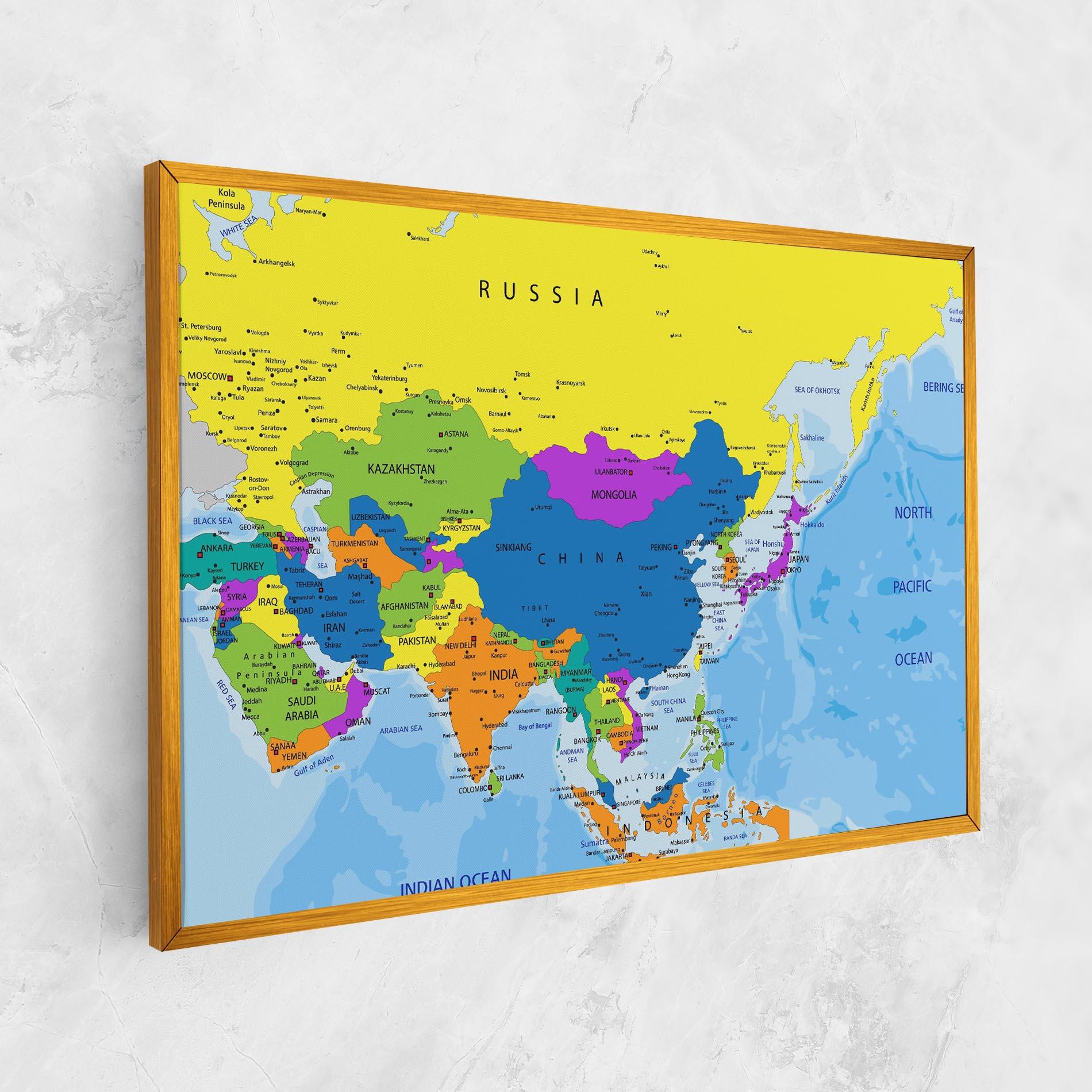 Tablou Canvas Asia Color Map mockup 1