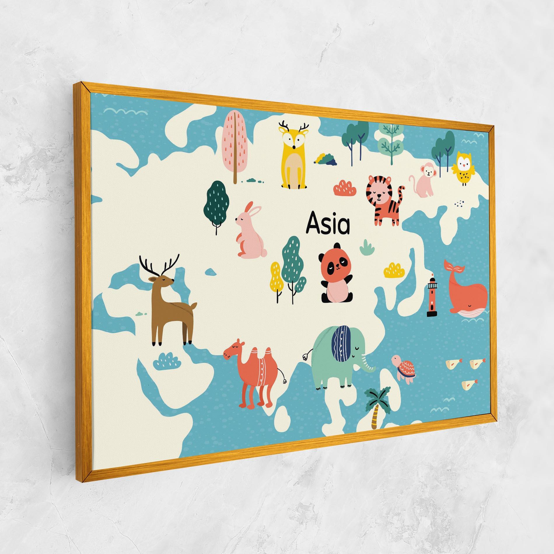 Tablou Canvas Asia Cute Map mockup 1