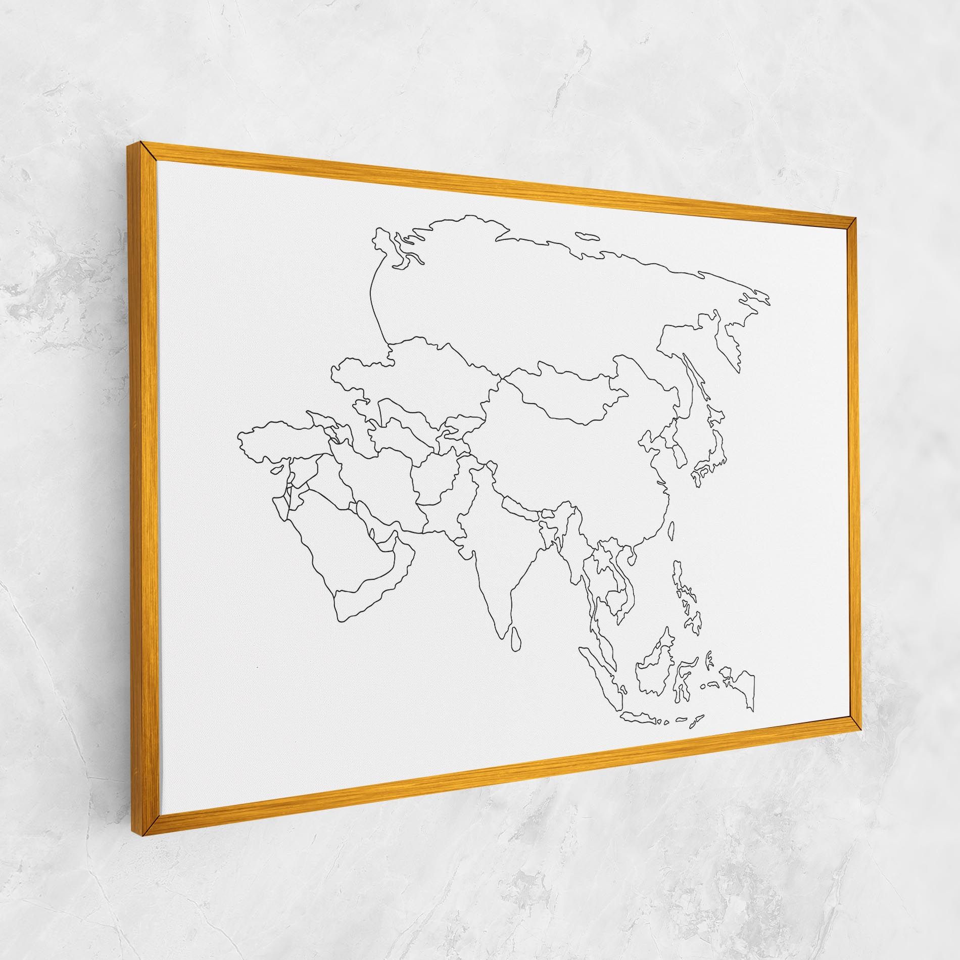 Asia Map Line mockup 1