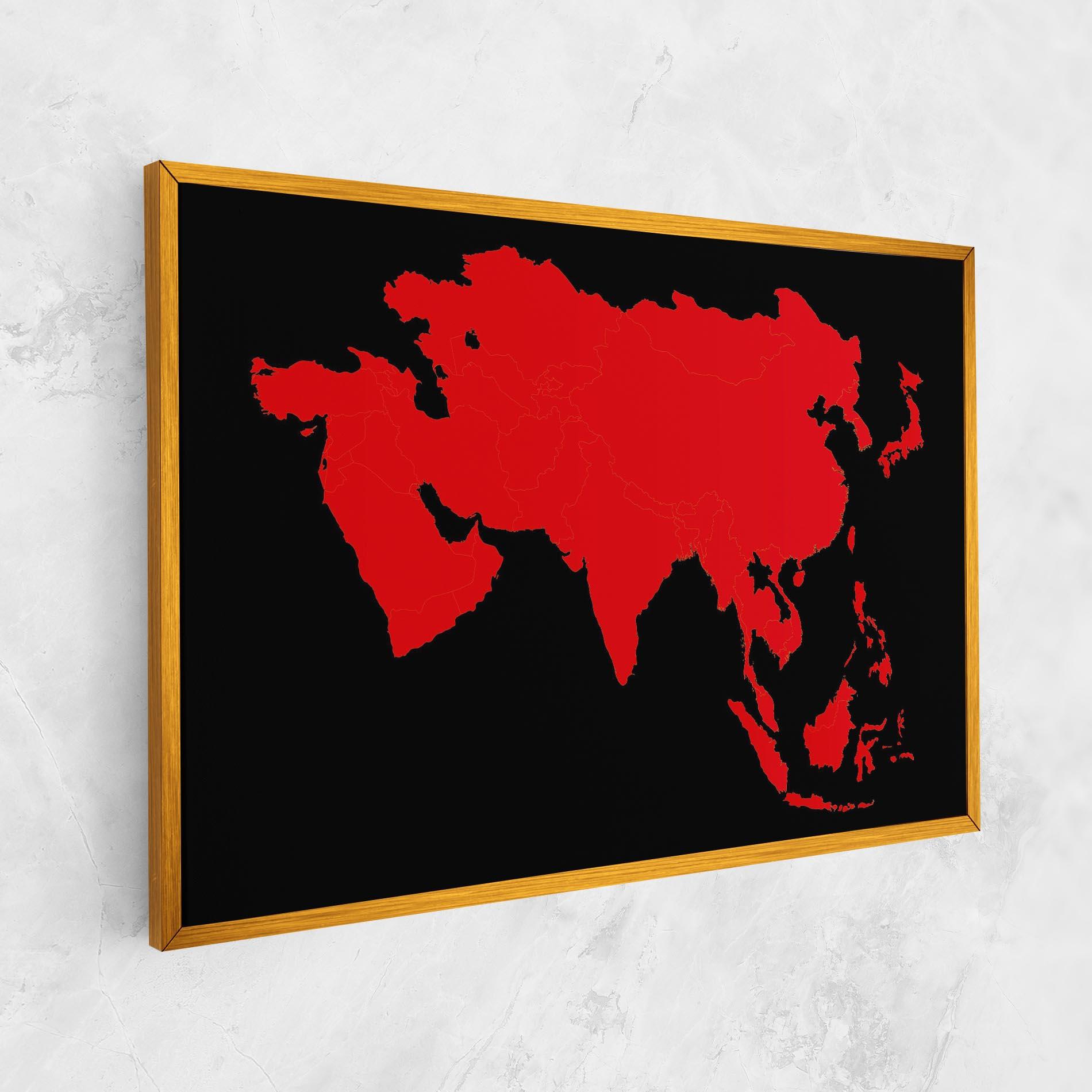Tablou Canvas Asia Map mockup 1