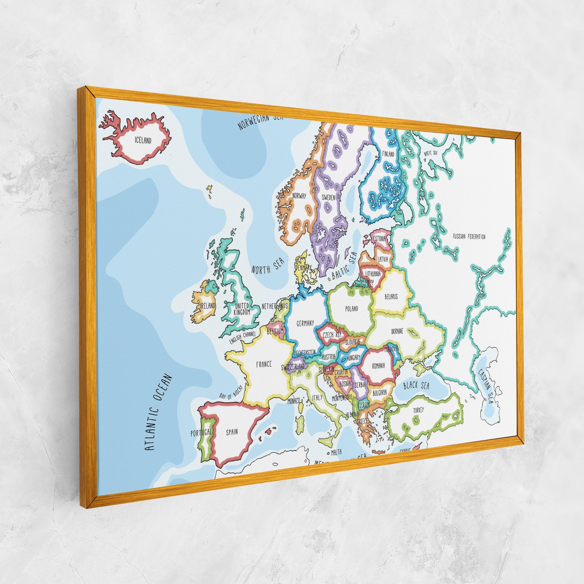 Tablou Canvas Europe Map mockup 1