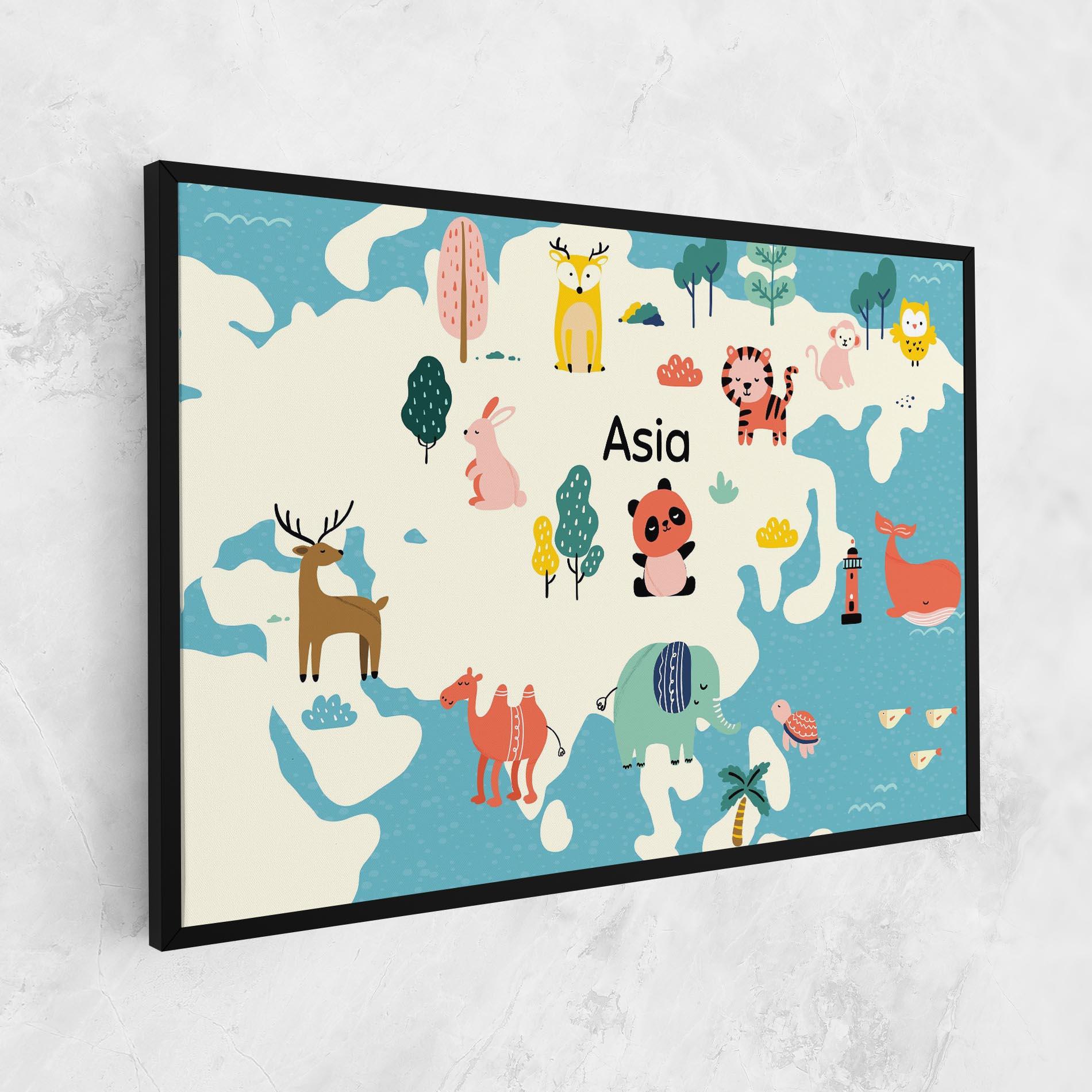 Tablou Canvas Asia Cute Map mockup 1