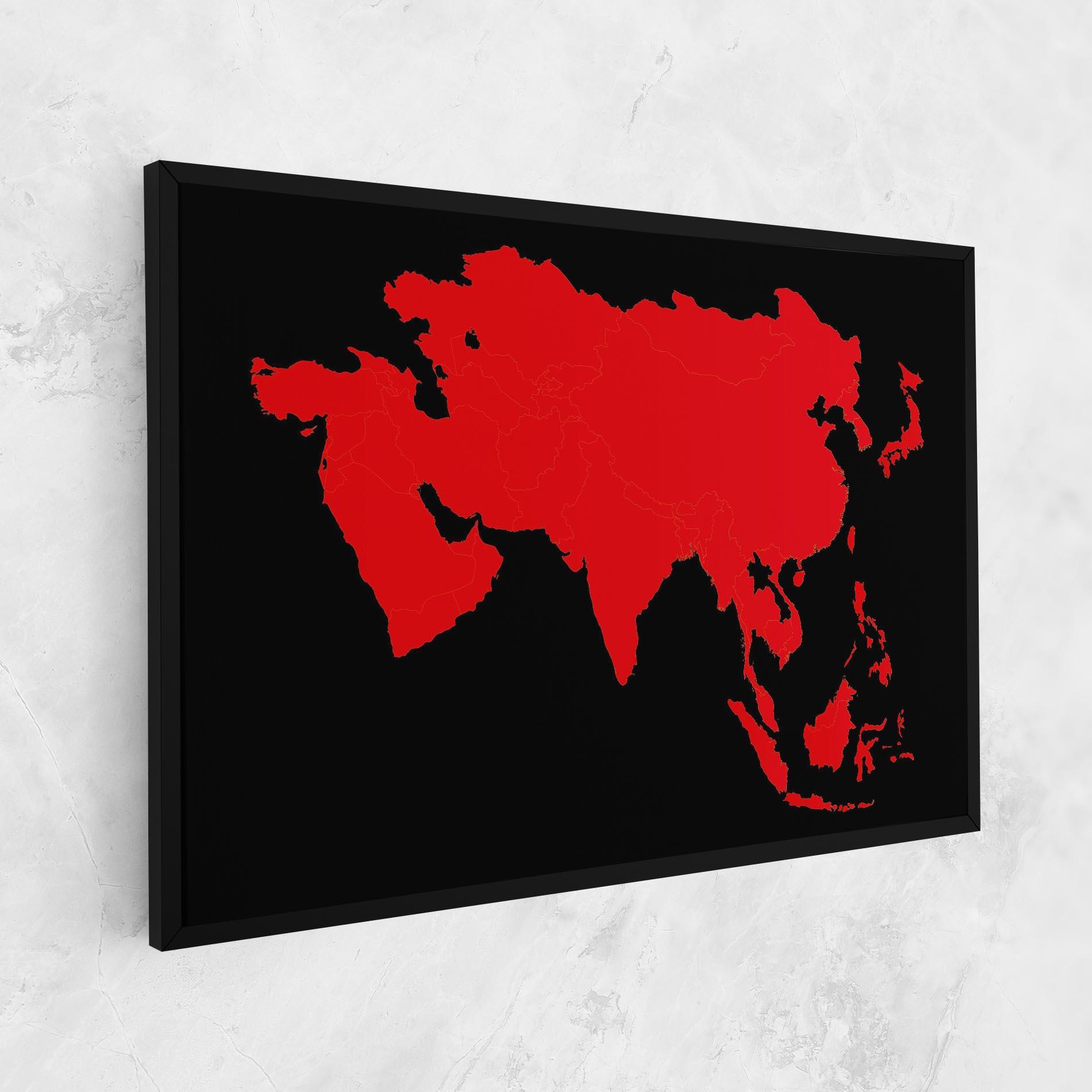 Tablou Canvas Asia Map mockup 1