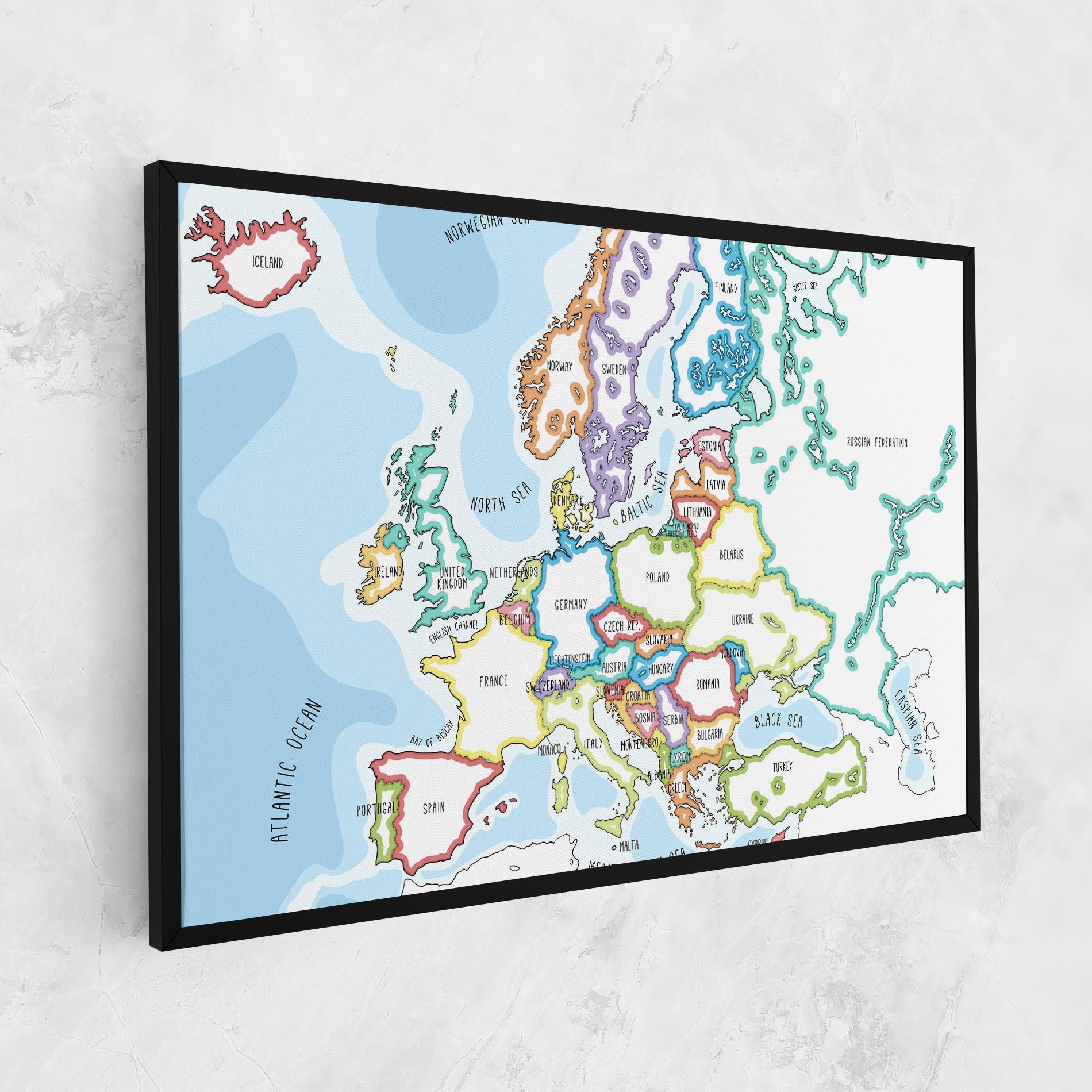 Tablou Canvas Europe Map mockup 1