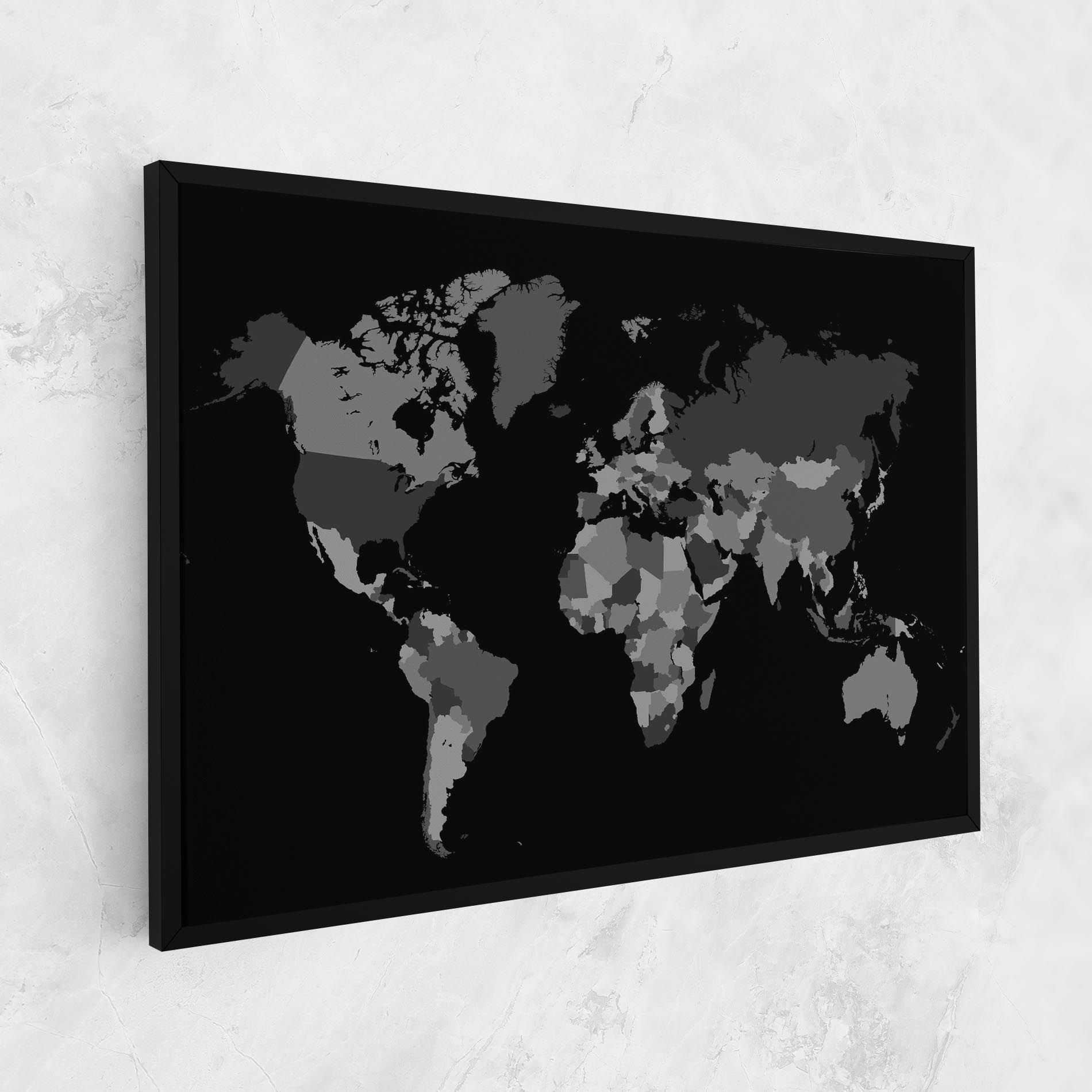 Grey Map World mockup 1