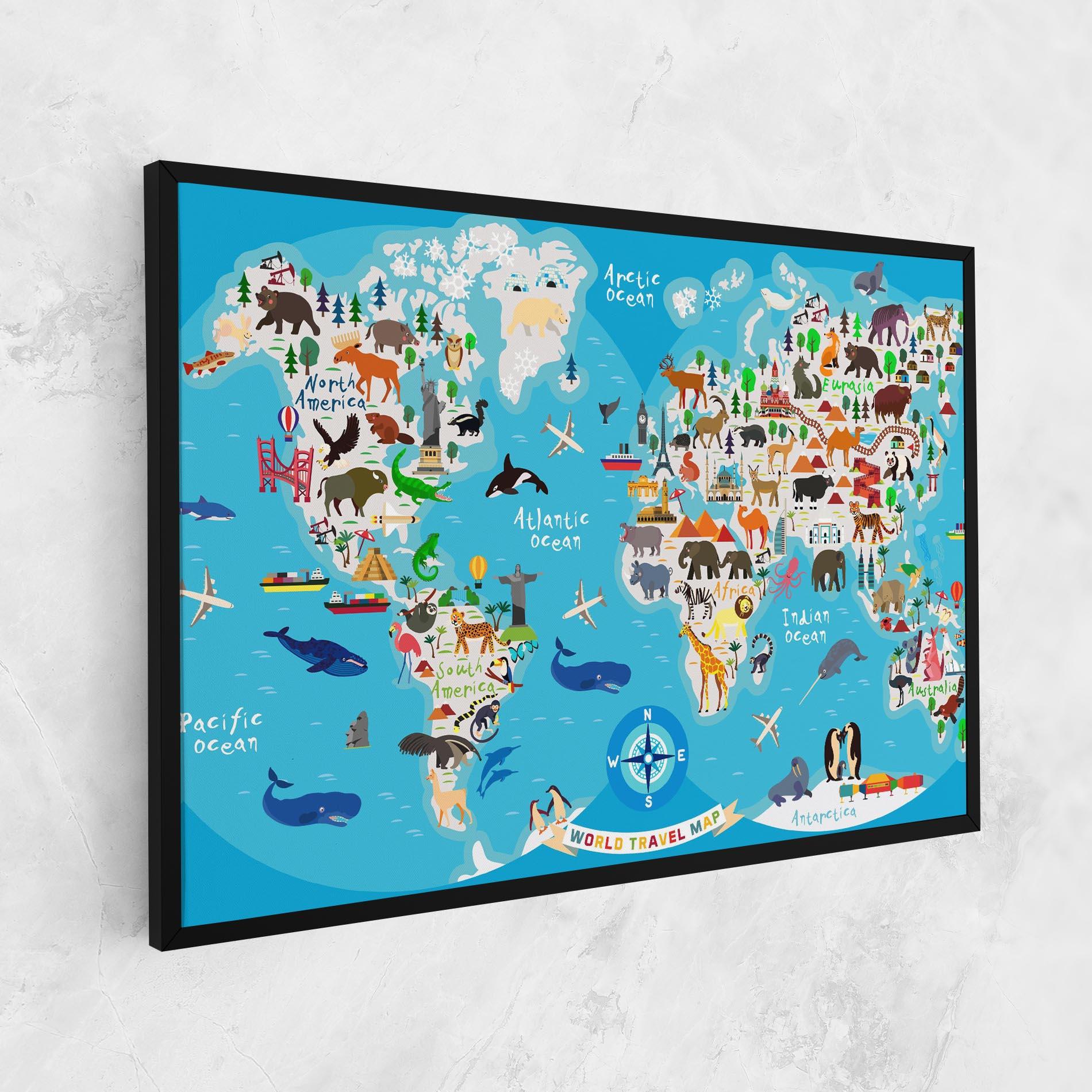 Tablou Canvas Travel Map mockup 1