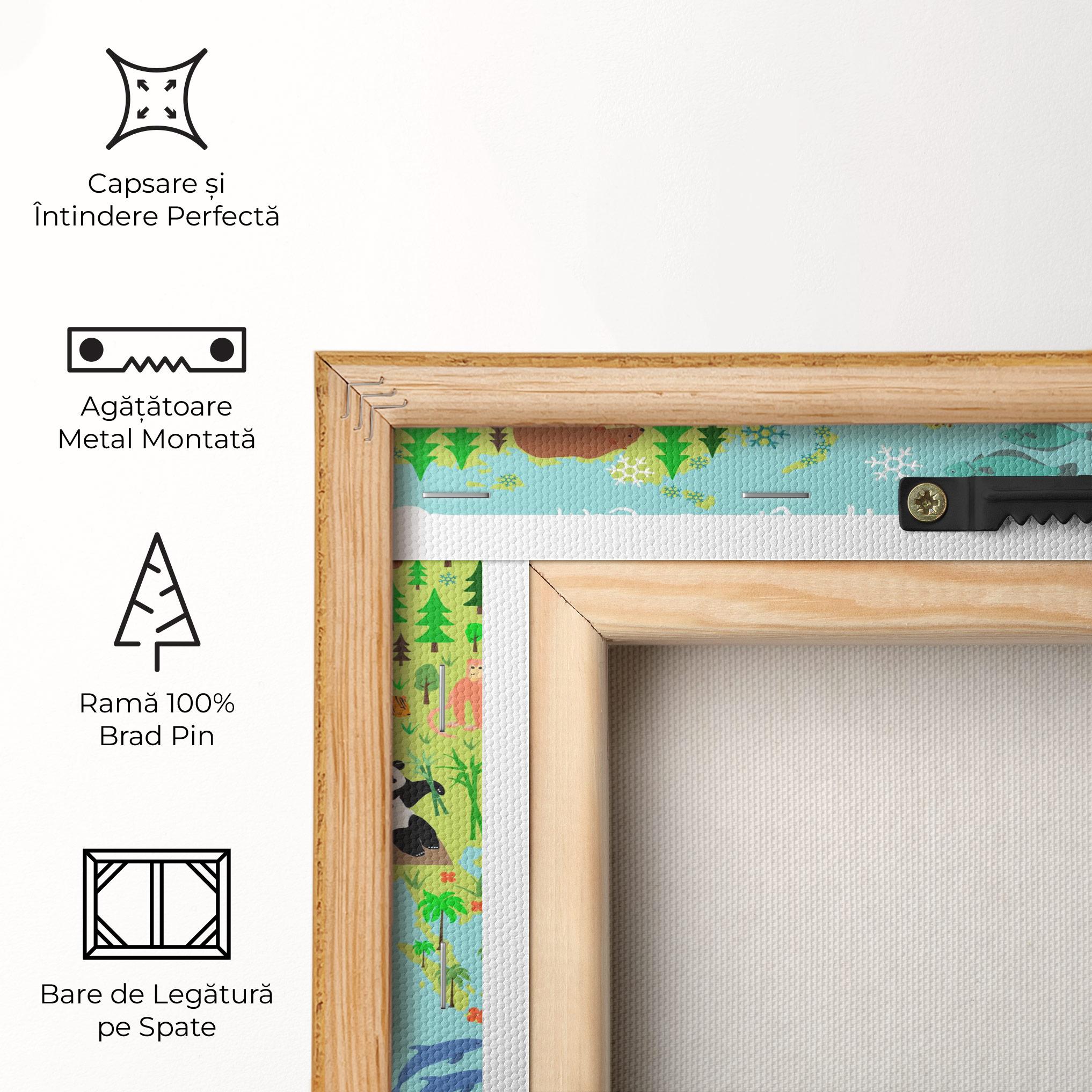 Tablou Canvas Animal World Map mockup 5