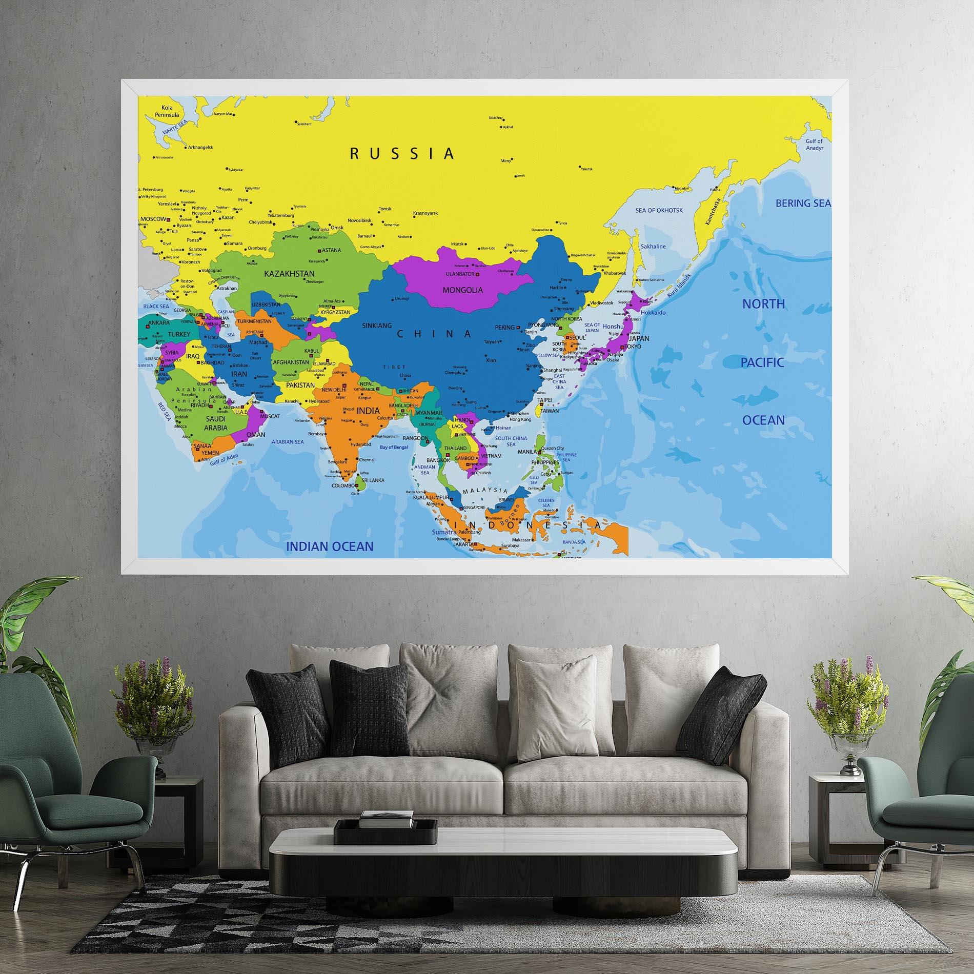 Tablou Canvas Asia Color Map mockup 7