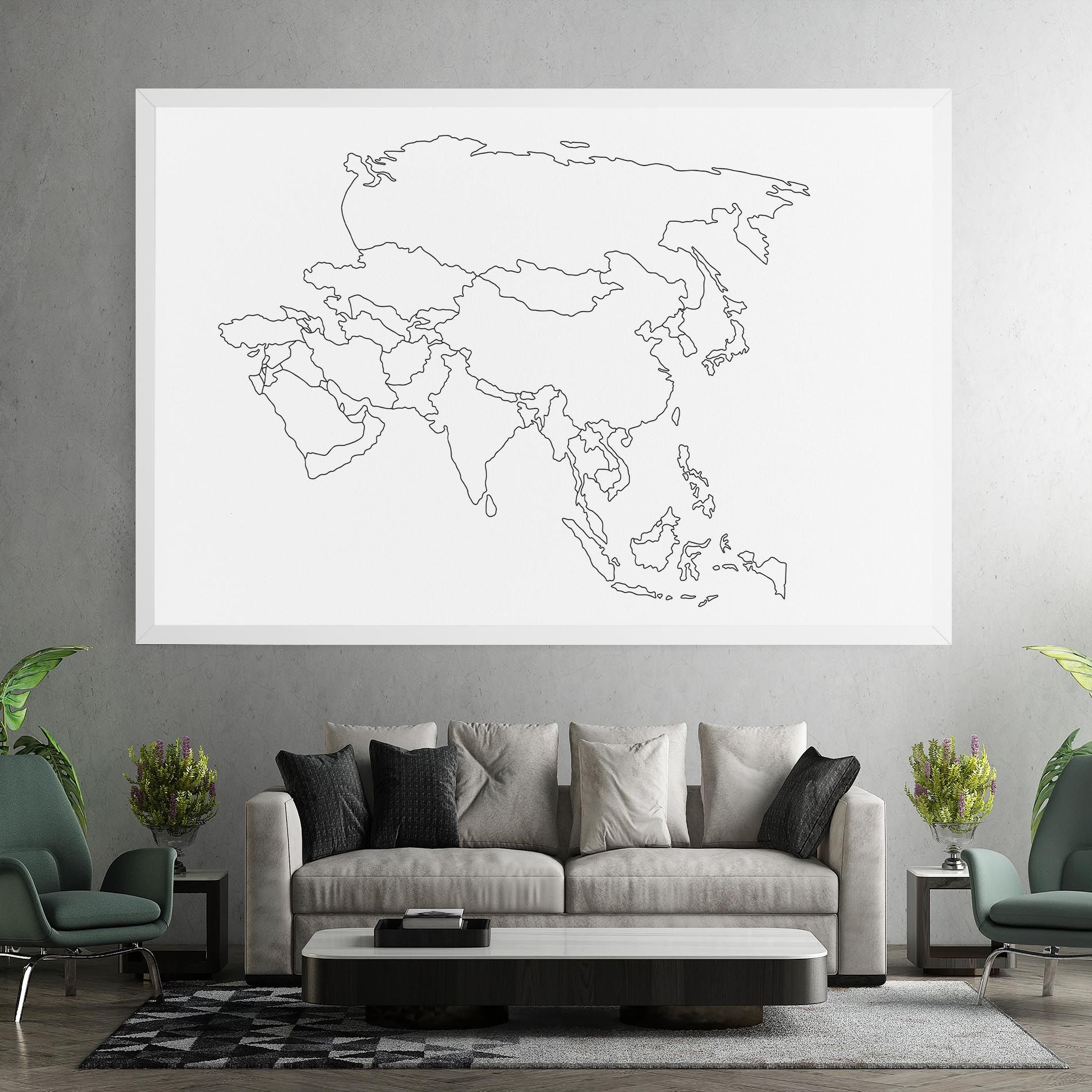 Asia Map Line mockup 7