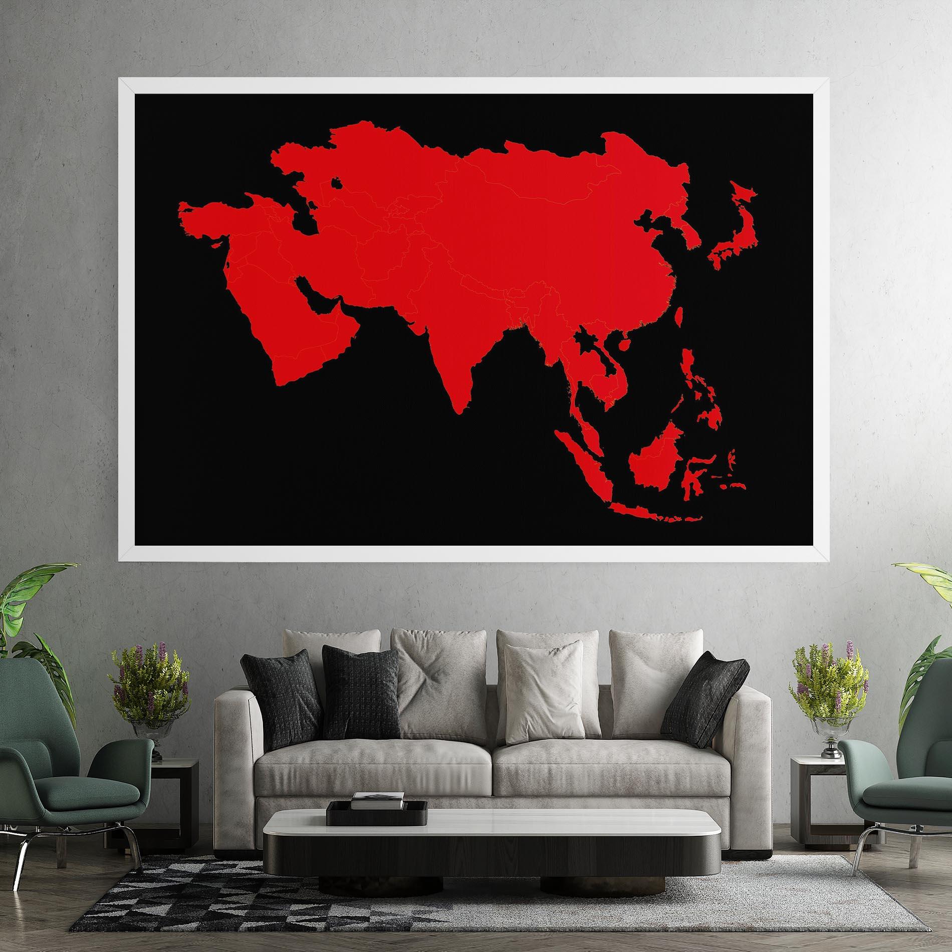 Tablou Canvas Asia Map mockup 7