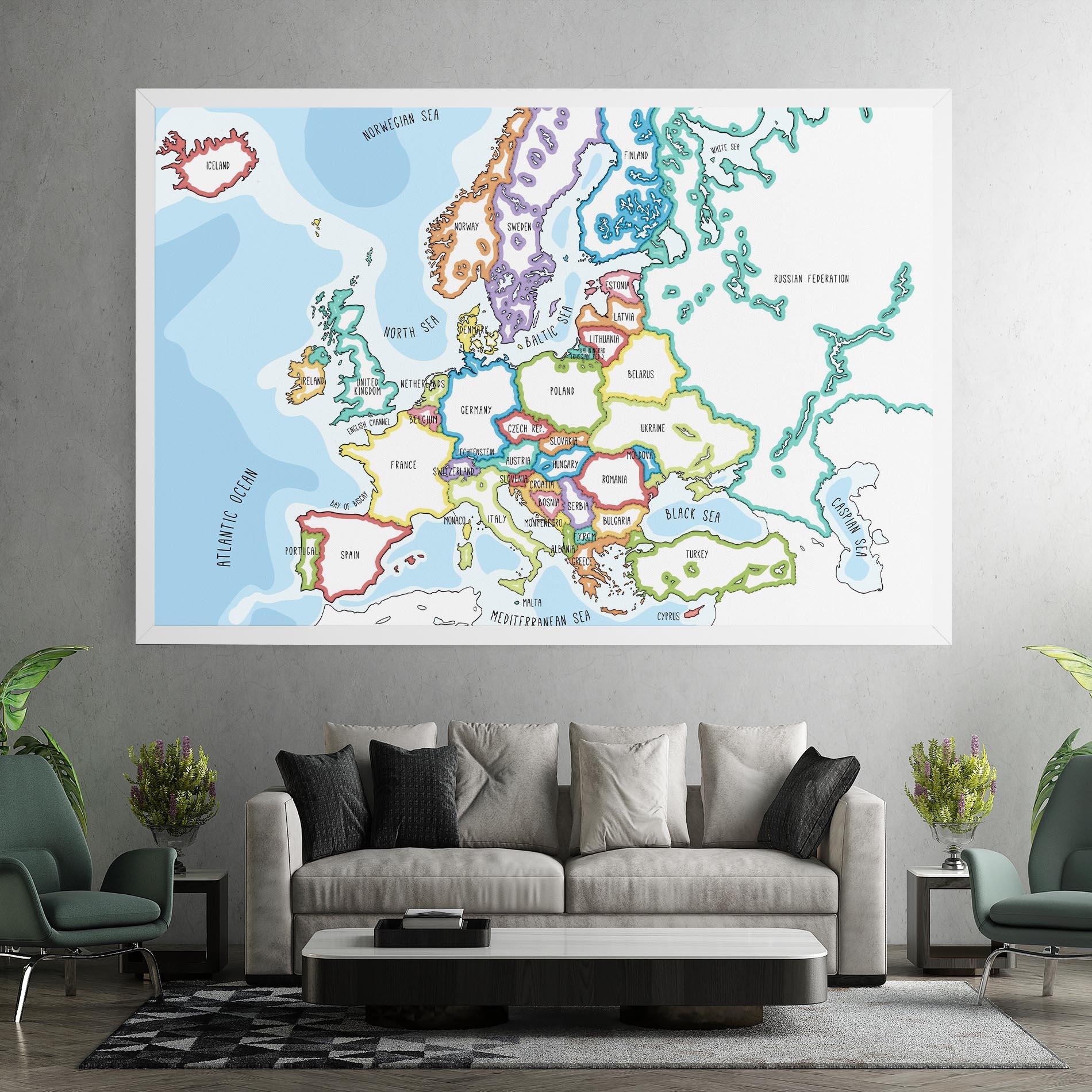 Tablou Canvas Europe Map mockup 7