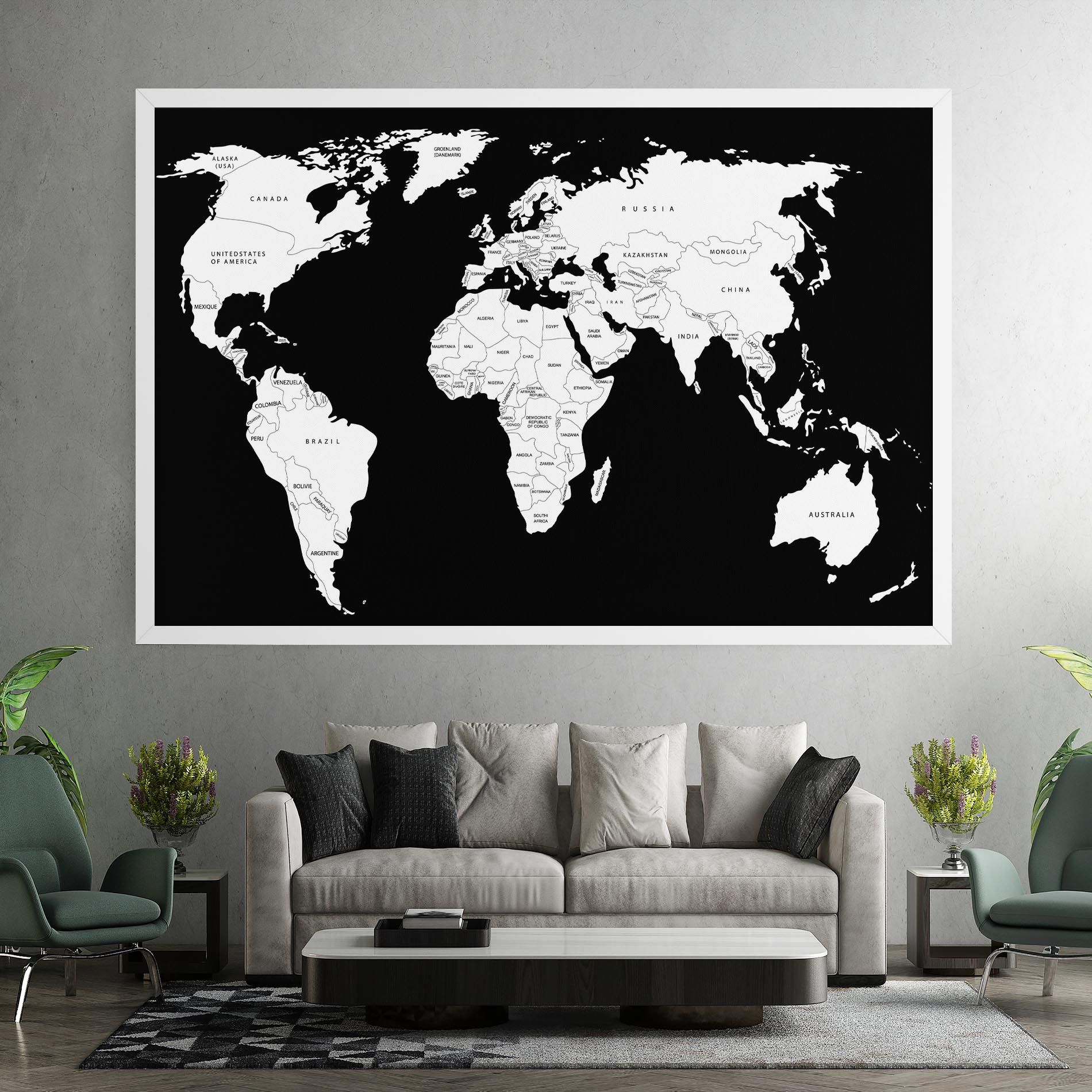 White World Map mockup 7