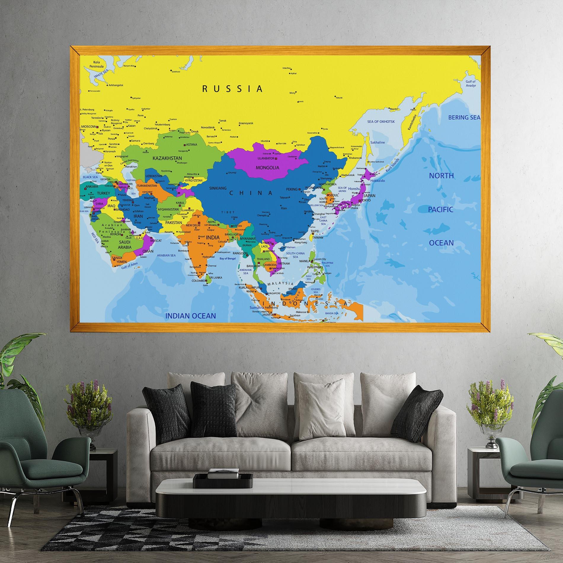 Tablou Canvas Asia Color Map mockup 7