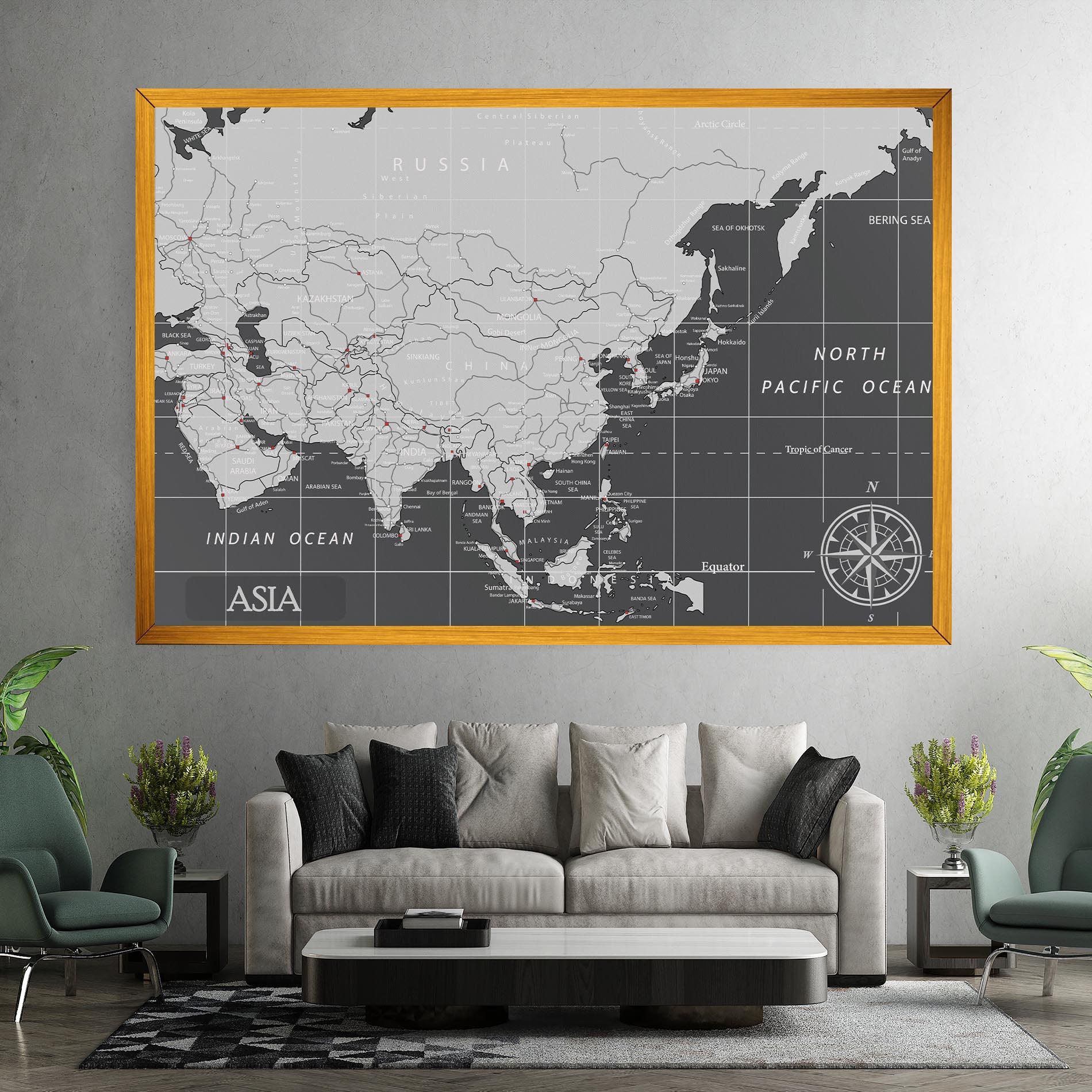 Tablou Canvas Asia Minimal Map mockup 7