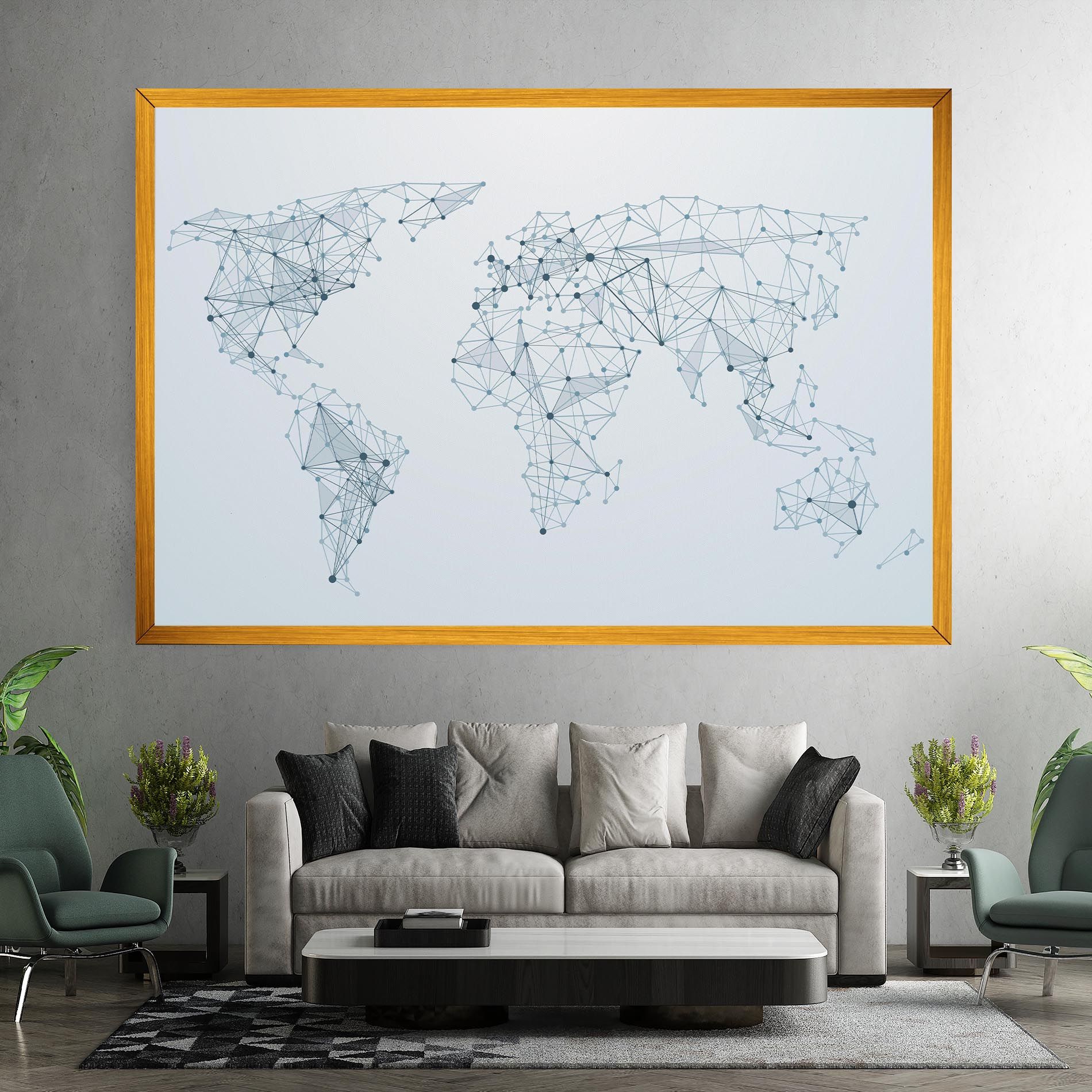 Blue Line Map mockup 7