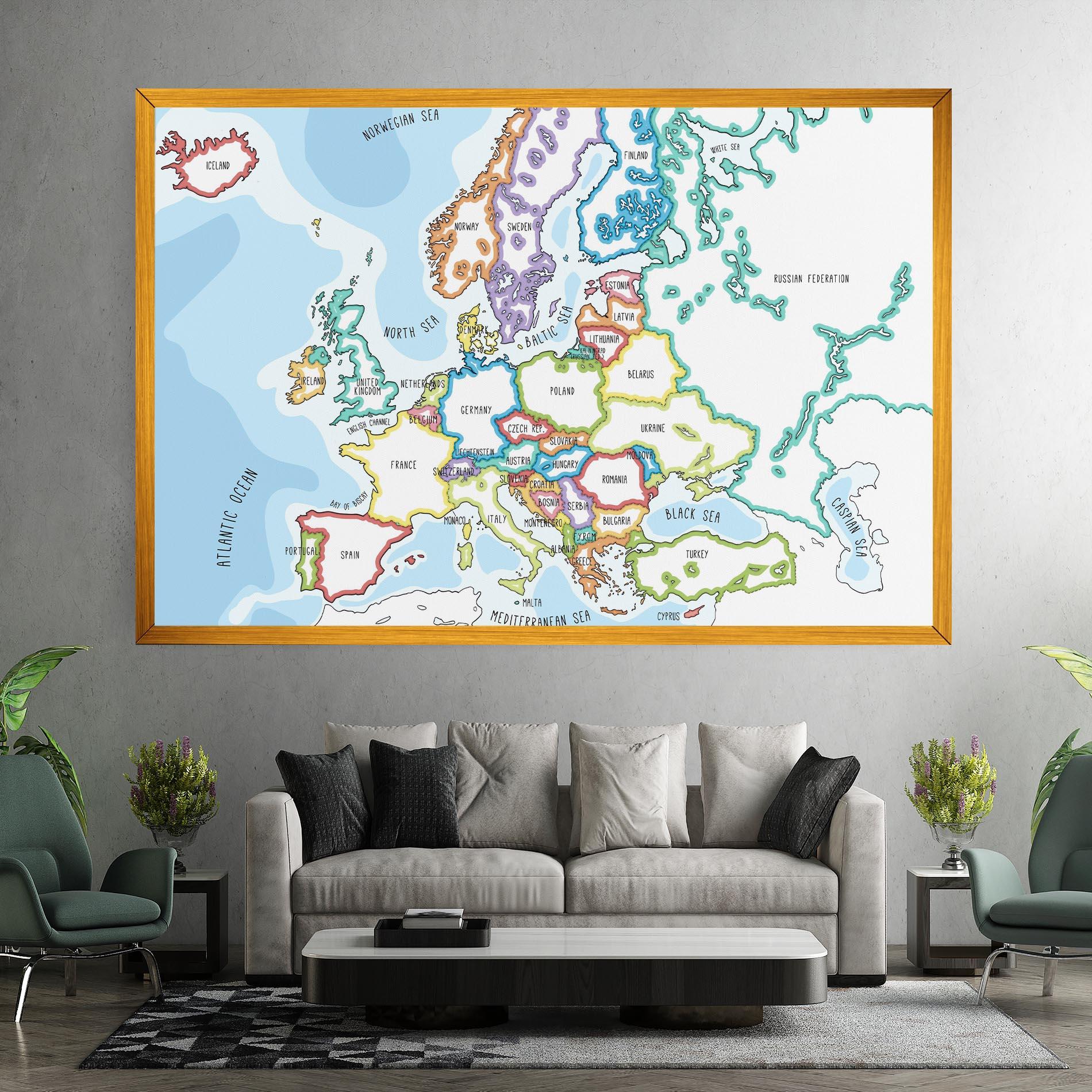 Tablou Canvas Europe Map mockup 7