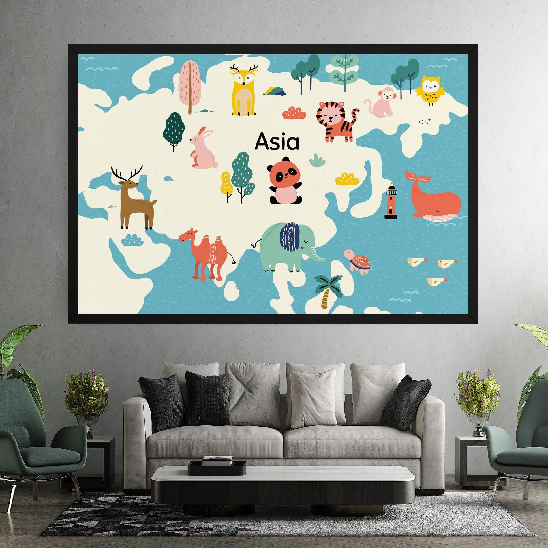 Tablou Canvas Asia Cute Map mockup 7
