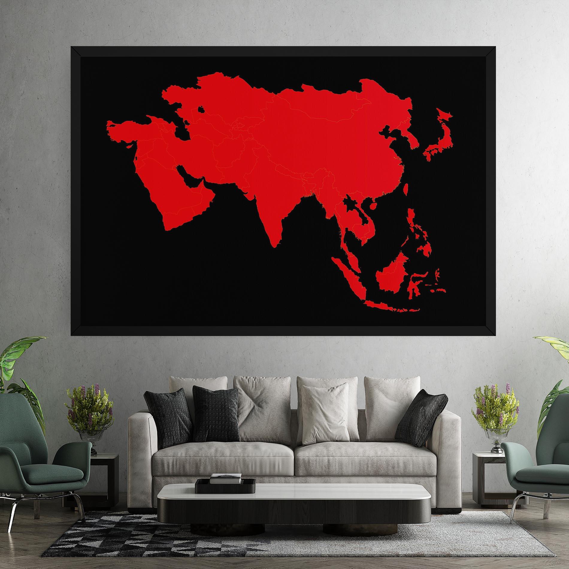 Tablou Canvas Asia Map mockup 7