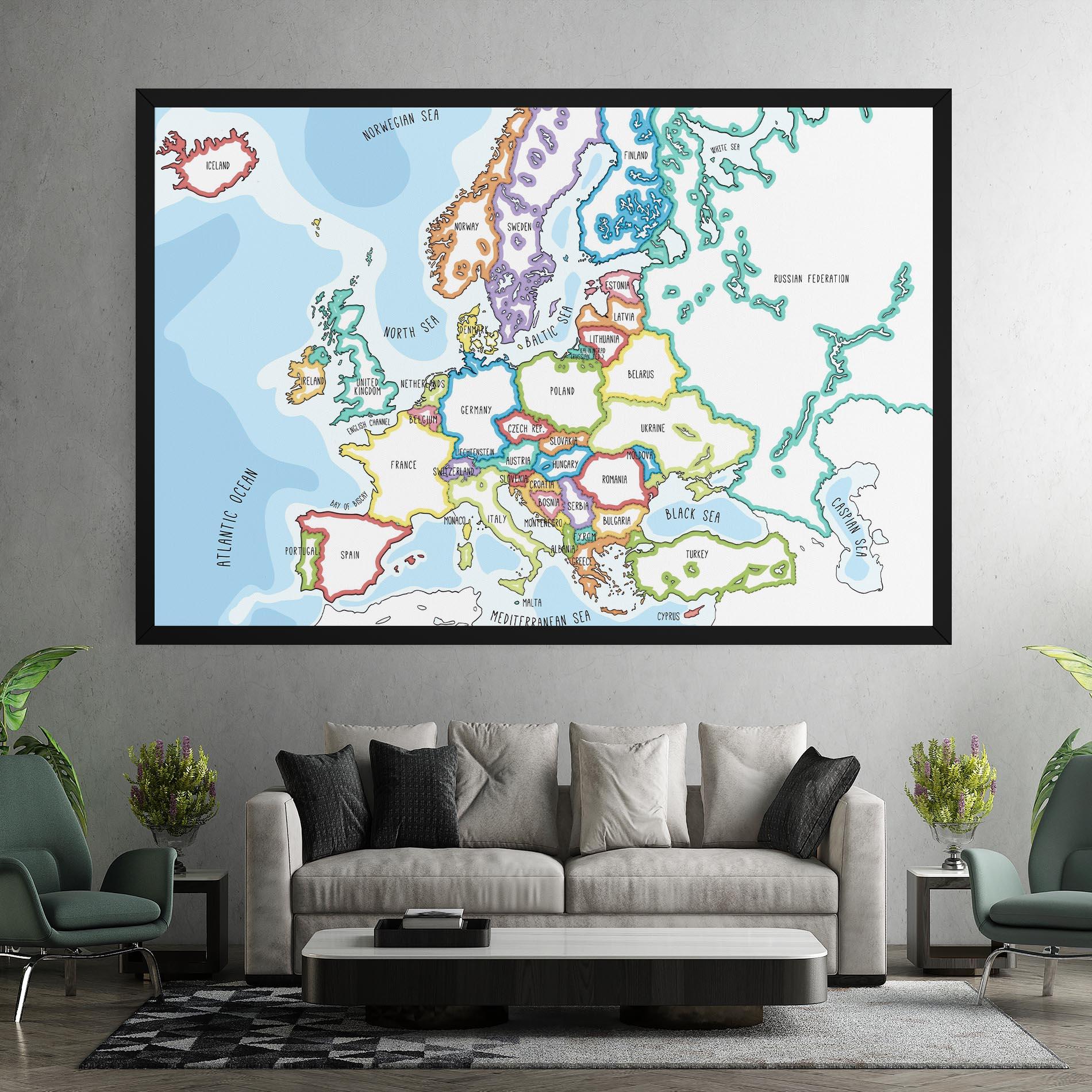 Tablou Canvas Europe Map mockup 7