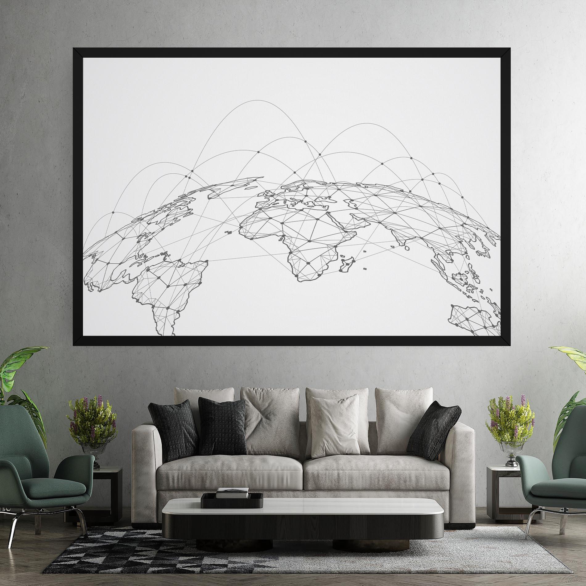 Tablou Canvas Global Network mockup 7