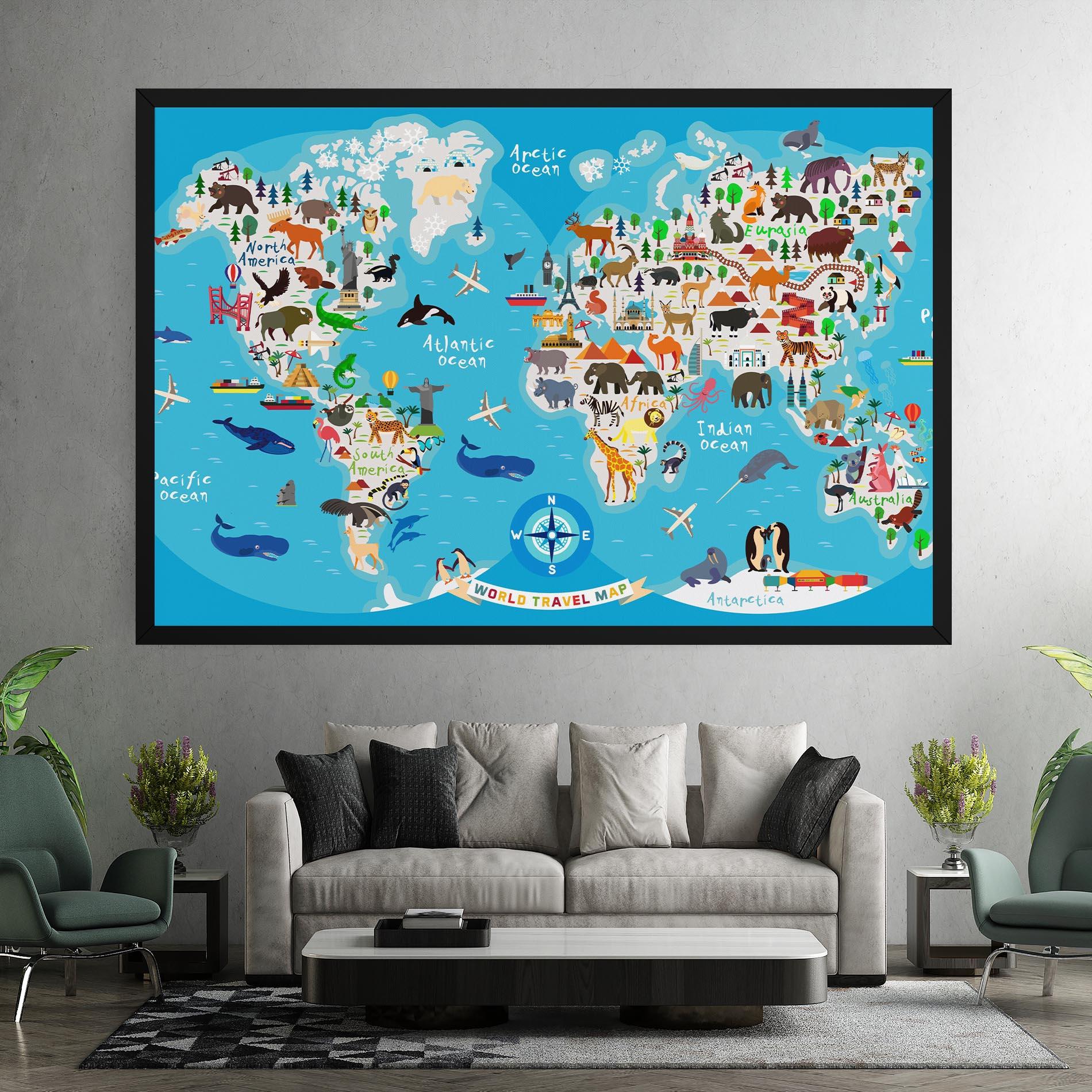 Tablou Canvas Travel Map mockup 7