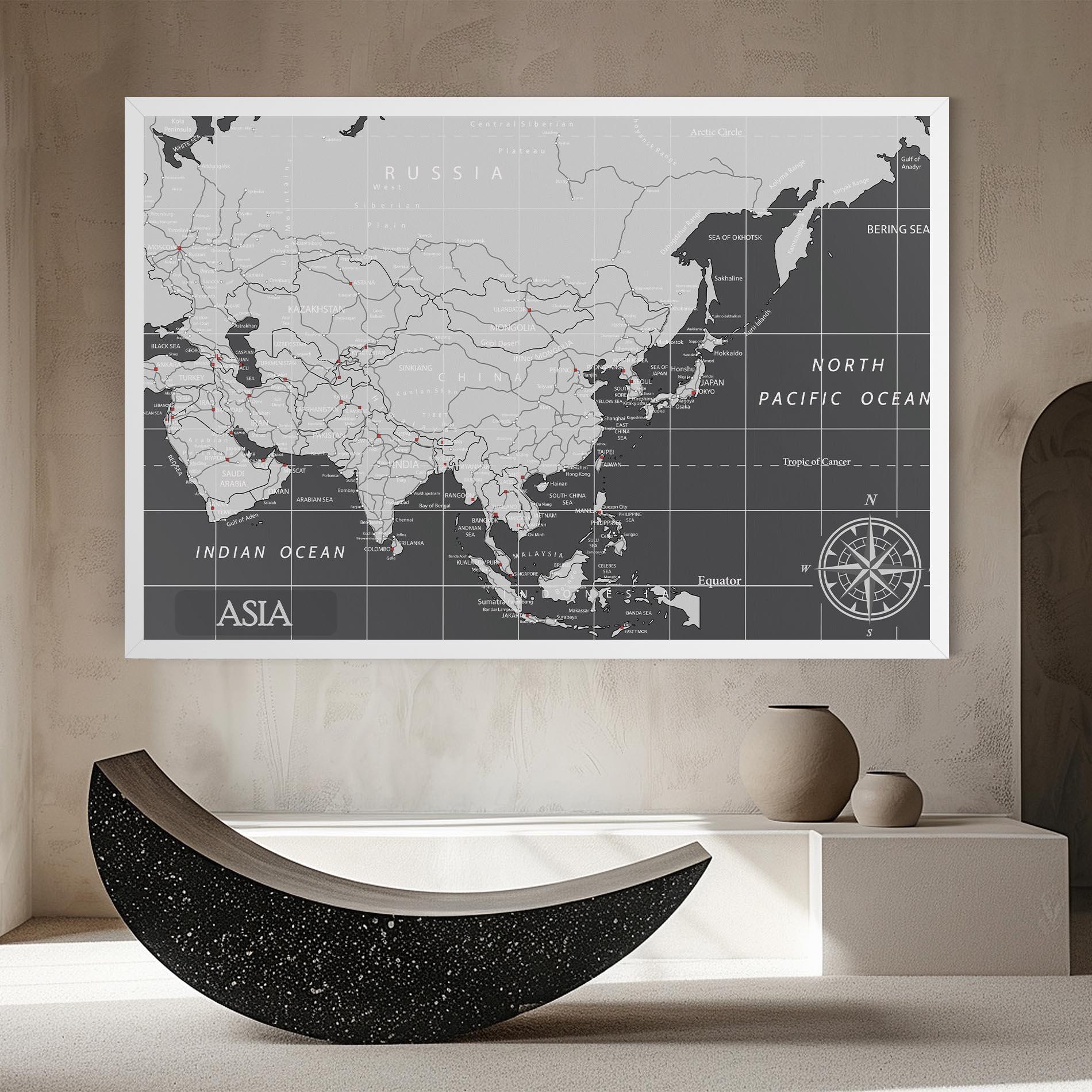 Tablou Canvas Asia Minimal Map mockup 8