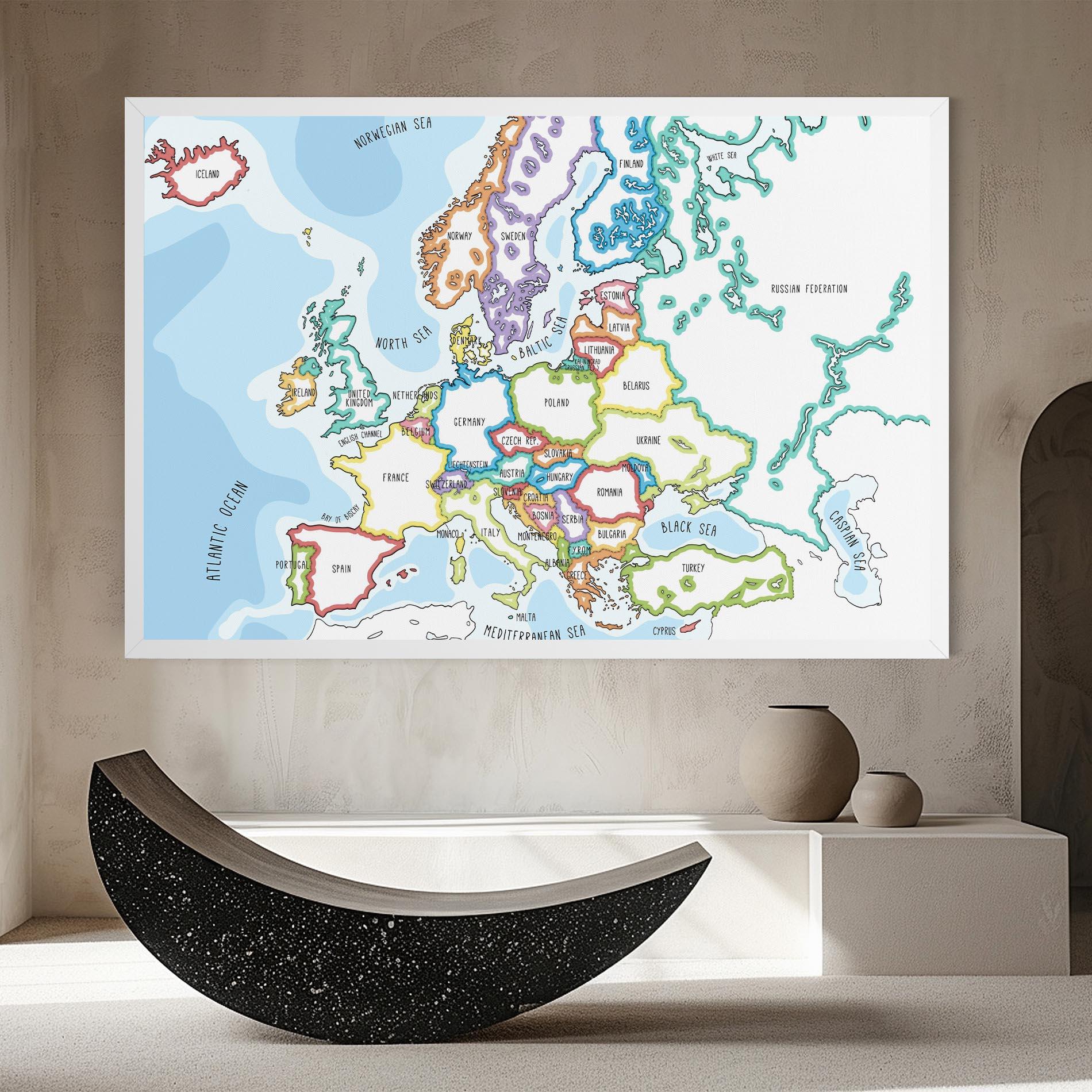 Tablou Canvas Europe Map mockup 8