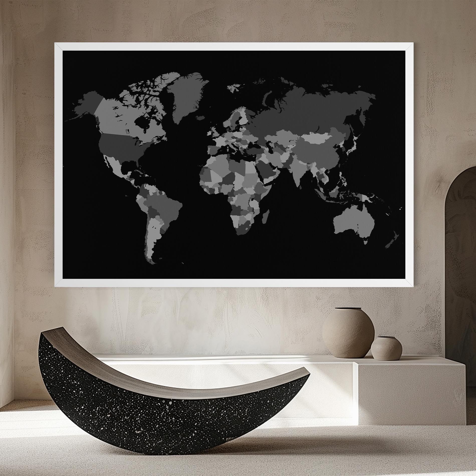 Grey Map World mockup 8
