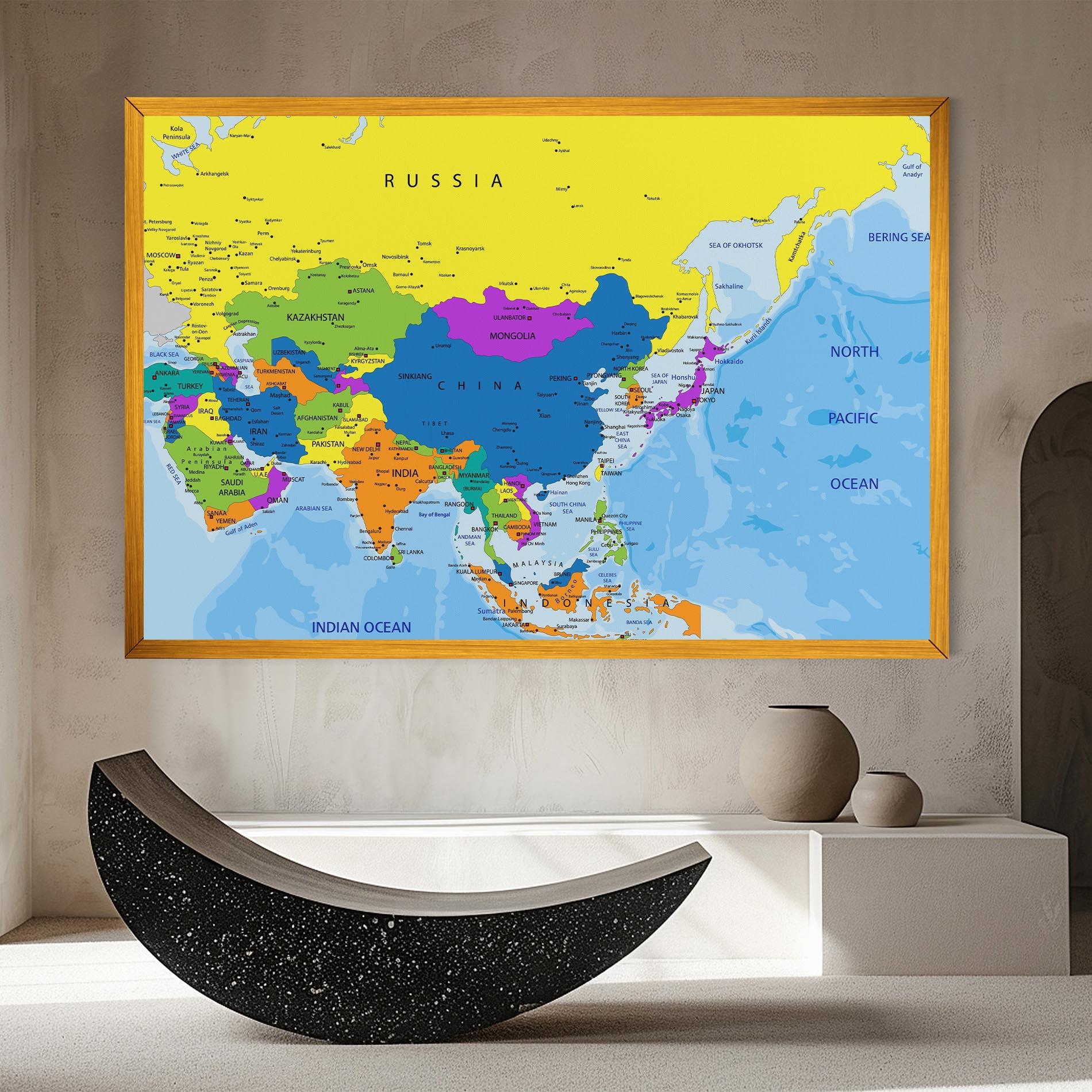 Tablou Canvas Asia Color Map mockup 8