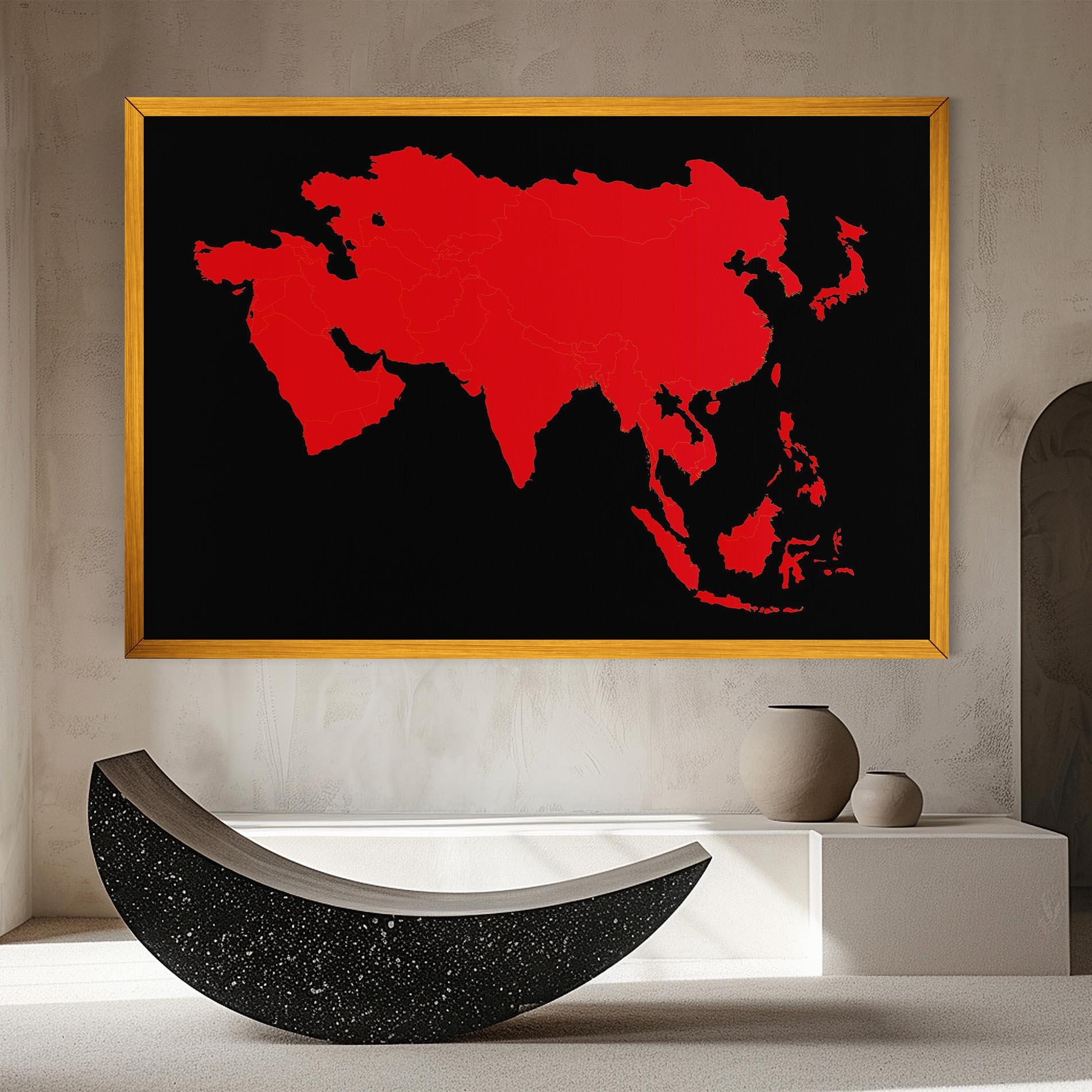 Tablou Canvas Asia Map mockup 8