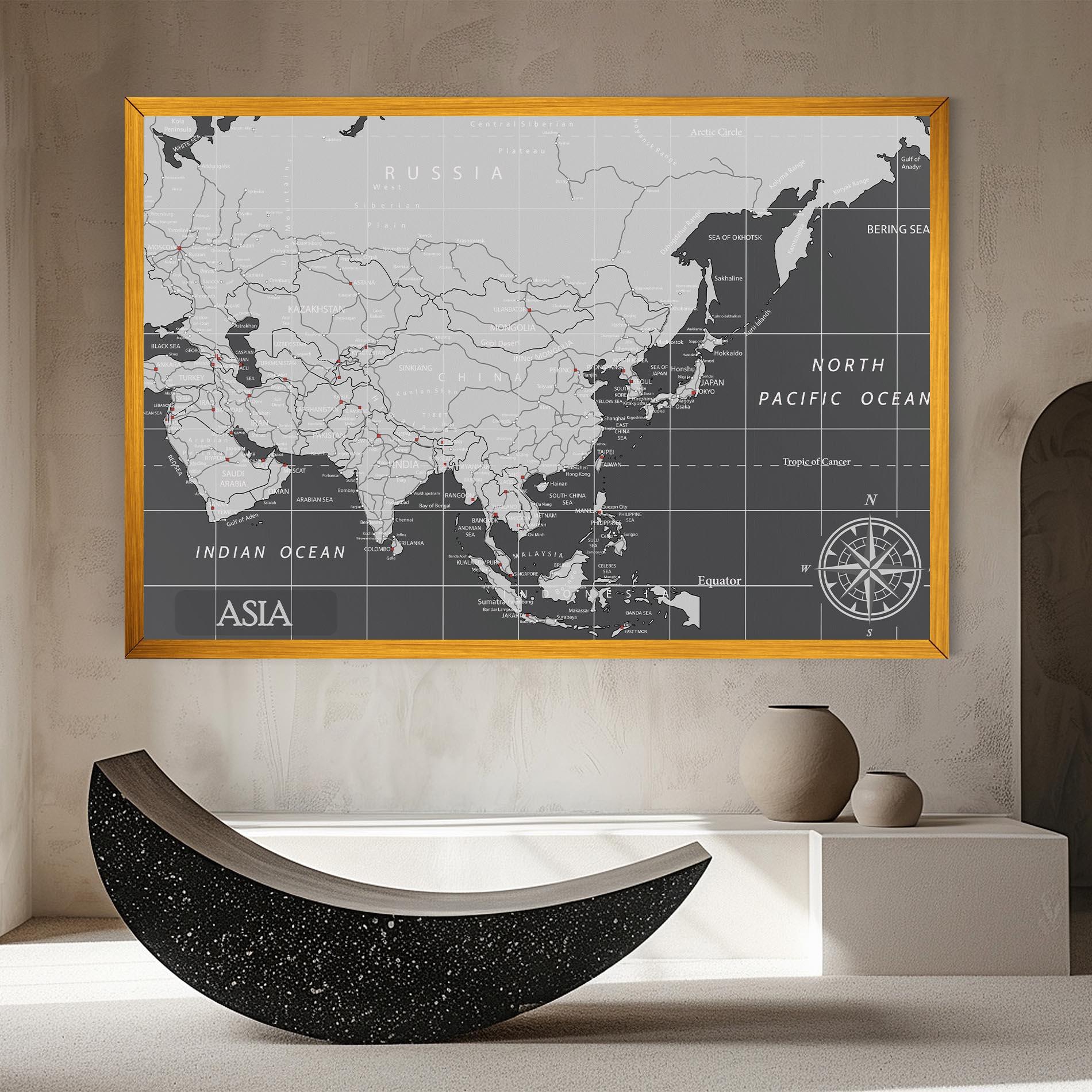 Tablou Canvas Asia Minimal Map mockup 8