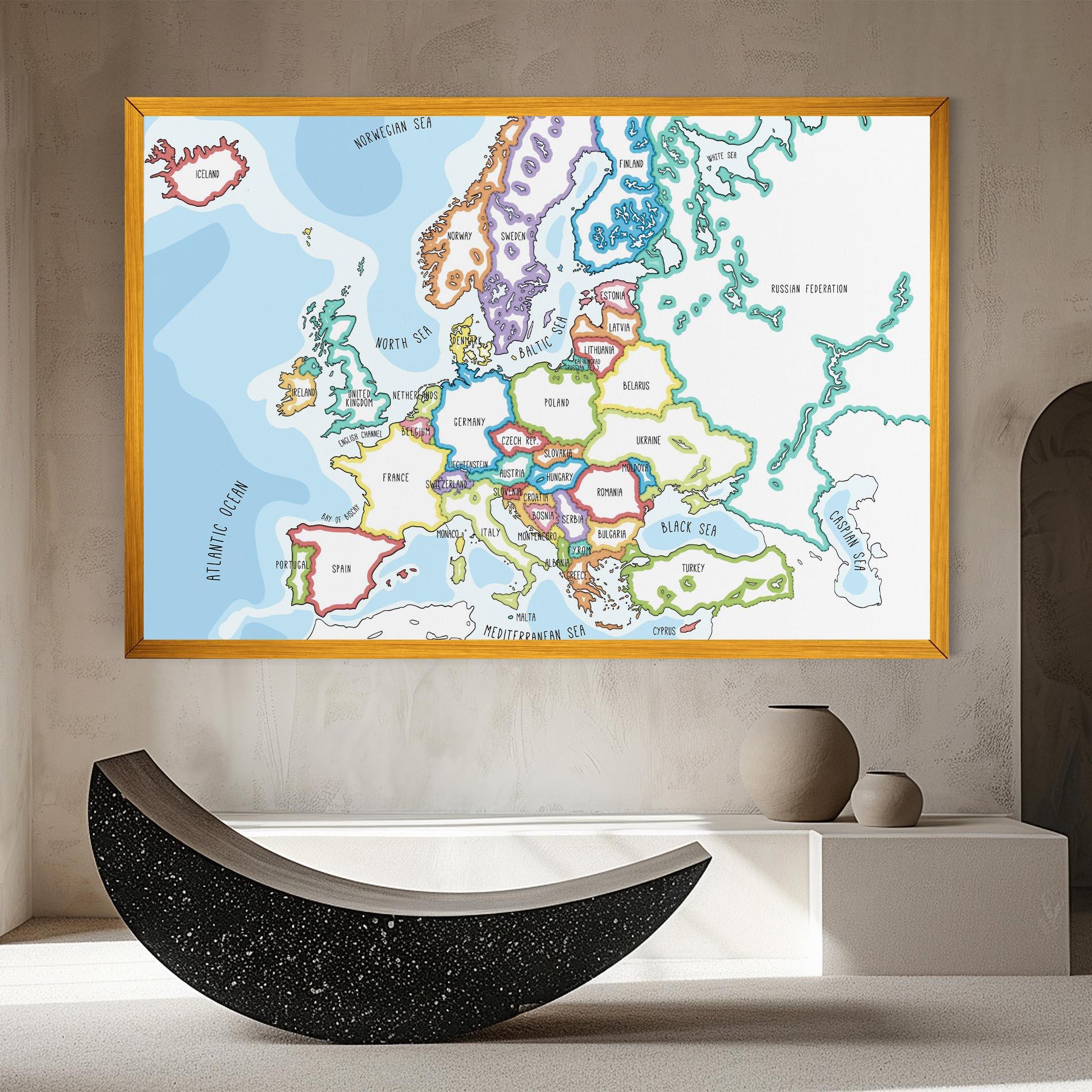 Tablou Canvas Europe Map mockup 8